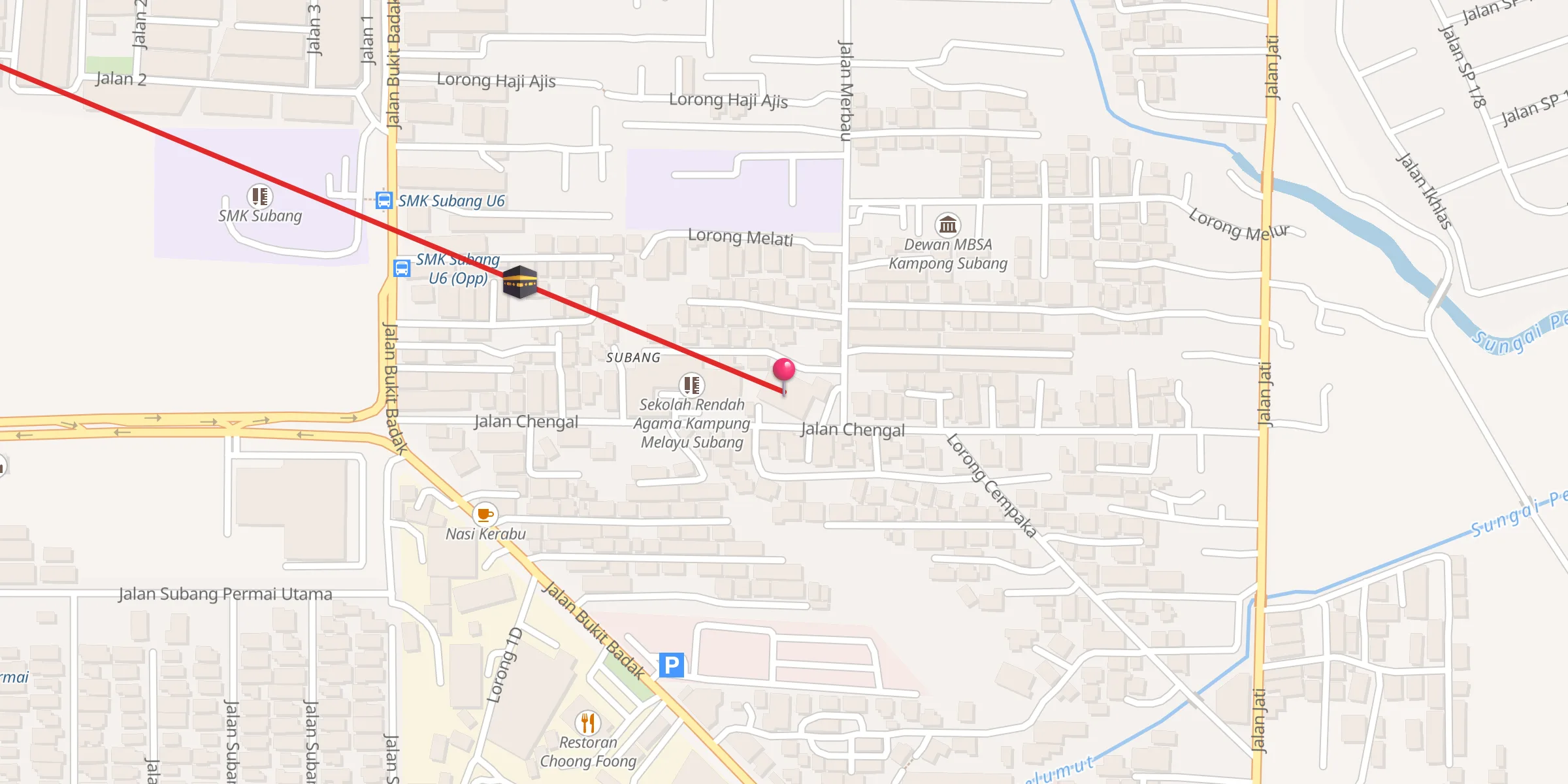 Carte de localisation : Masjid An-Nur Kampung Melayu Subang