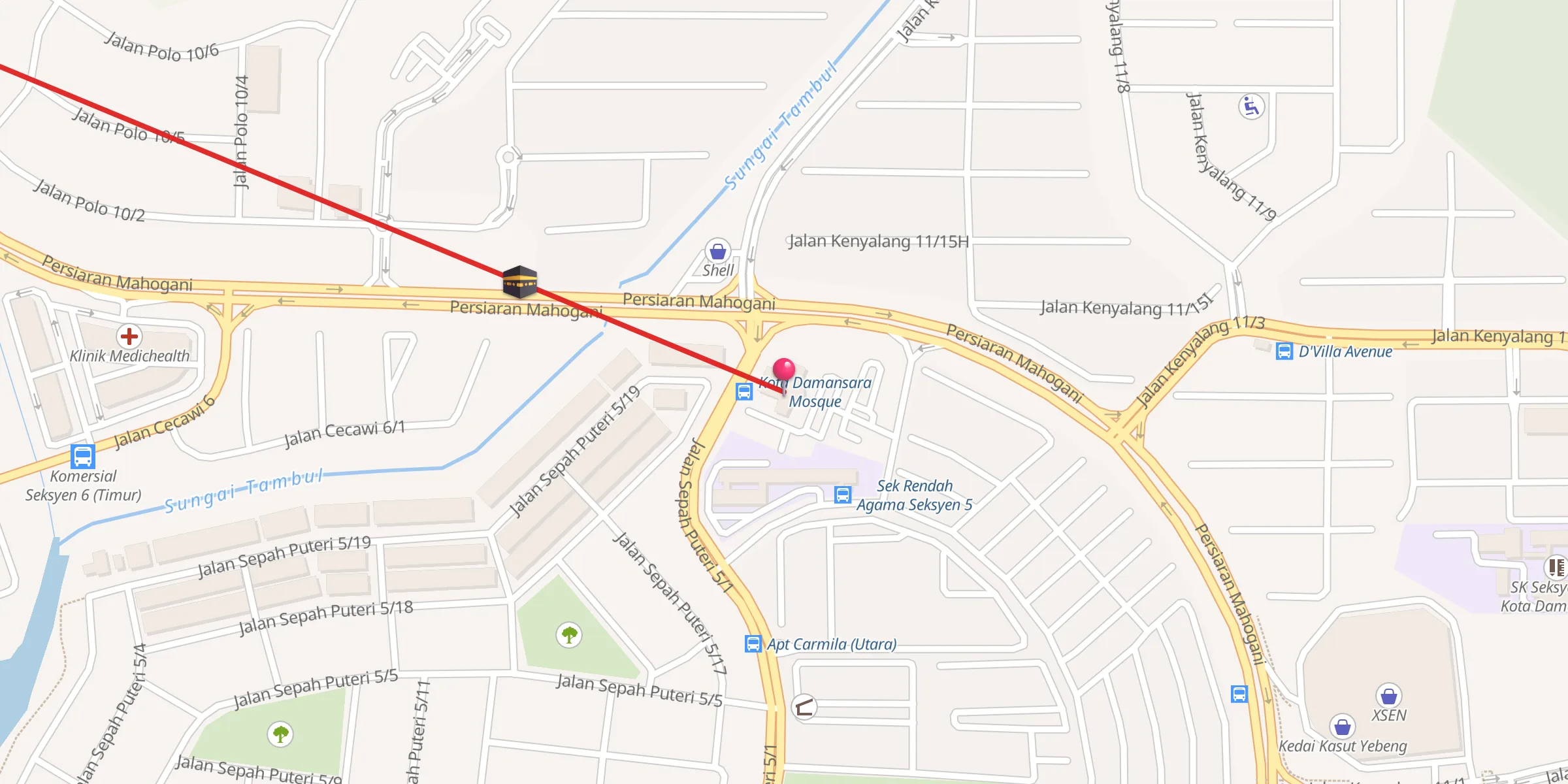 Carte de localisation : Masjid Kota Damansara