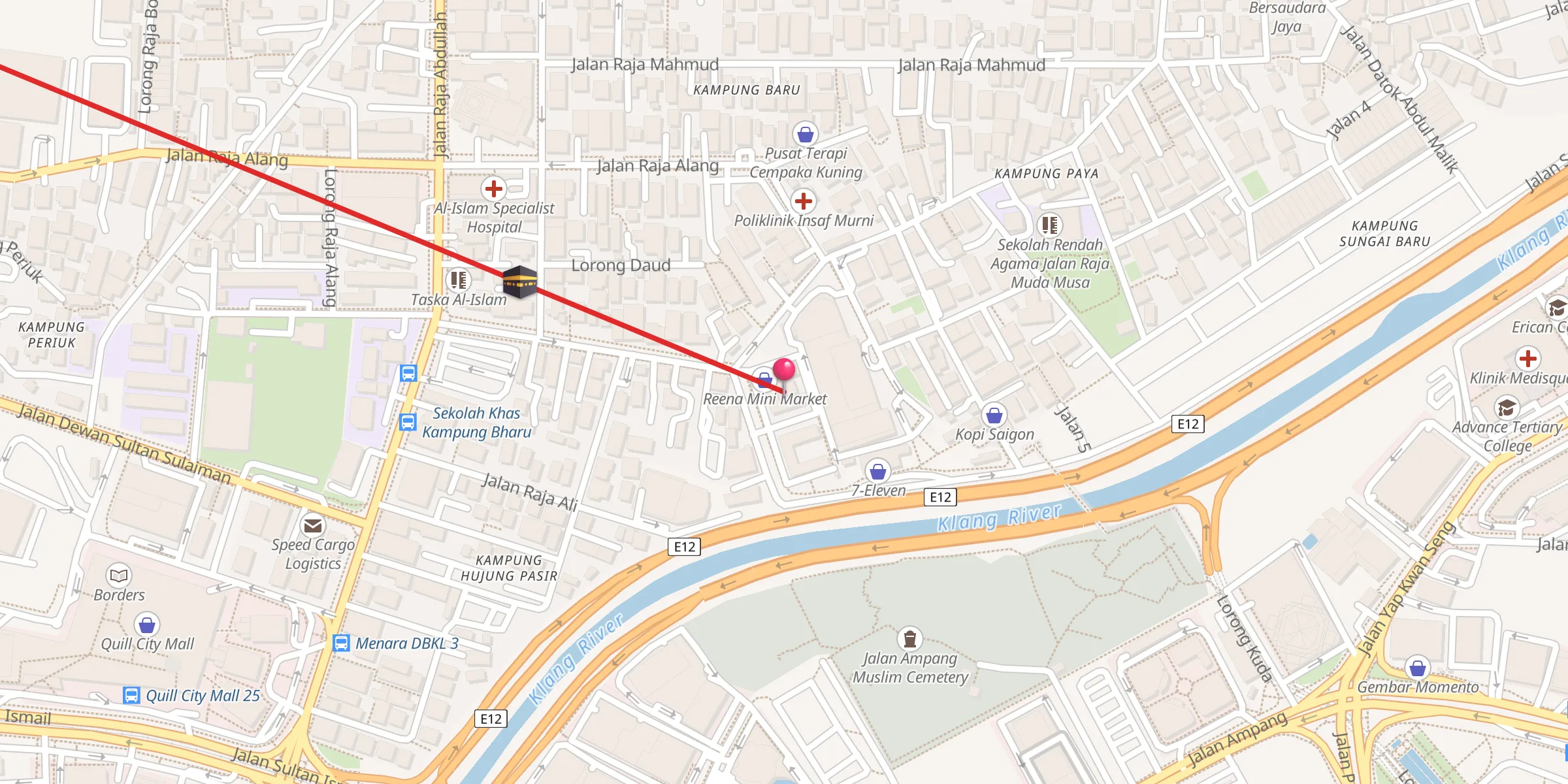 Carte de localisation : Madrasah Al-Ikhwaniah