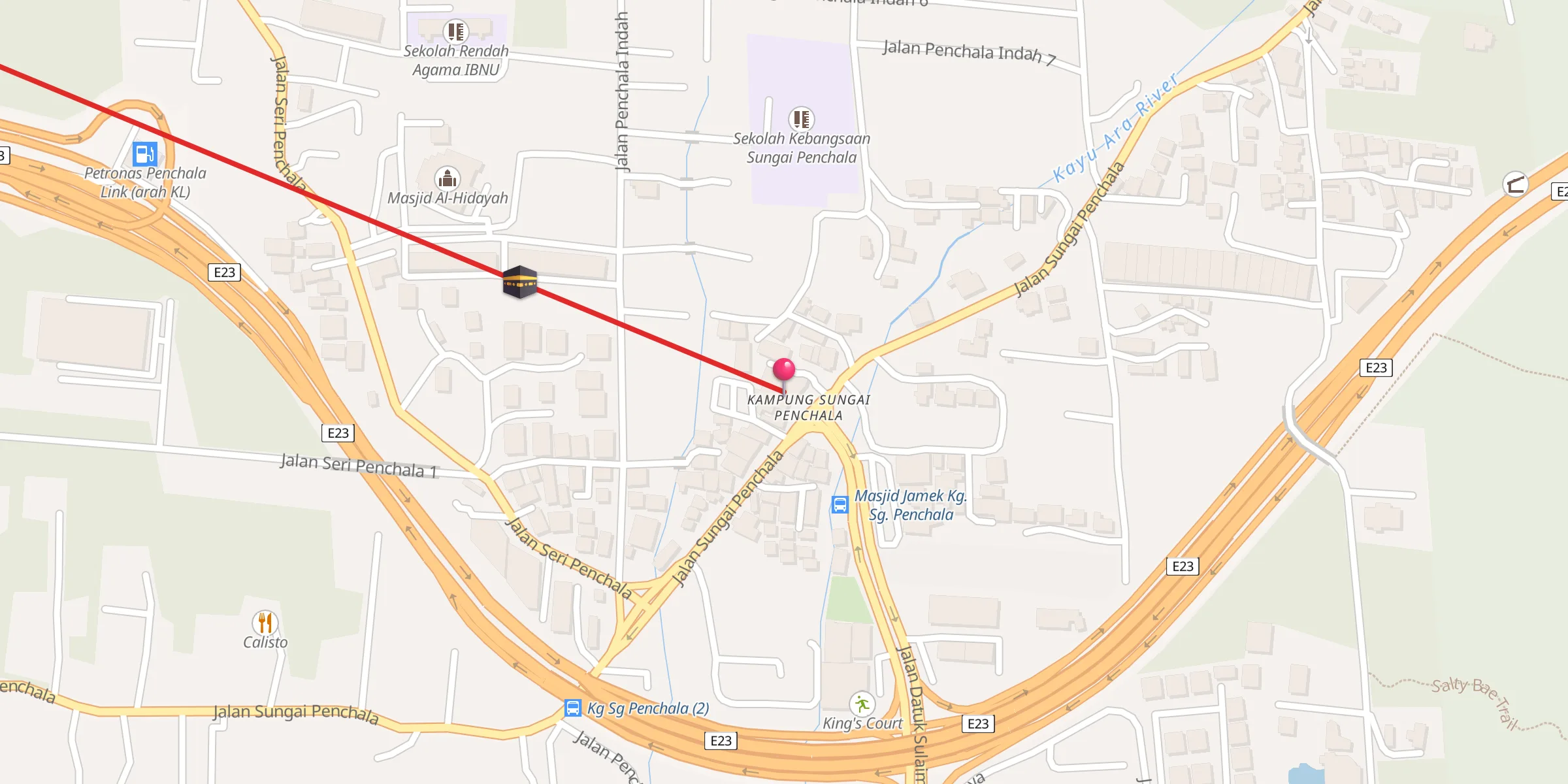 Carte de localisation : Masjid Jamek Tengku Abdul Aziz Shah