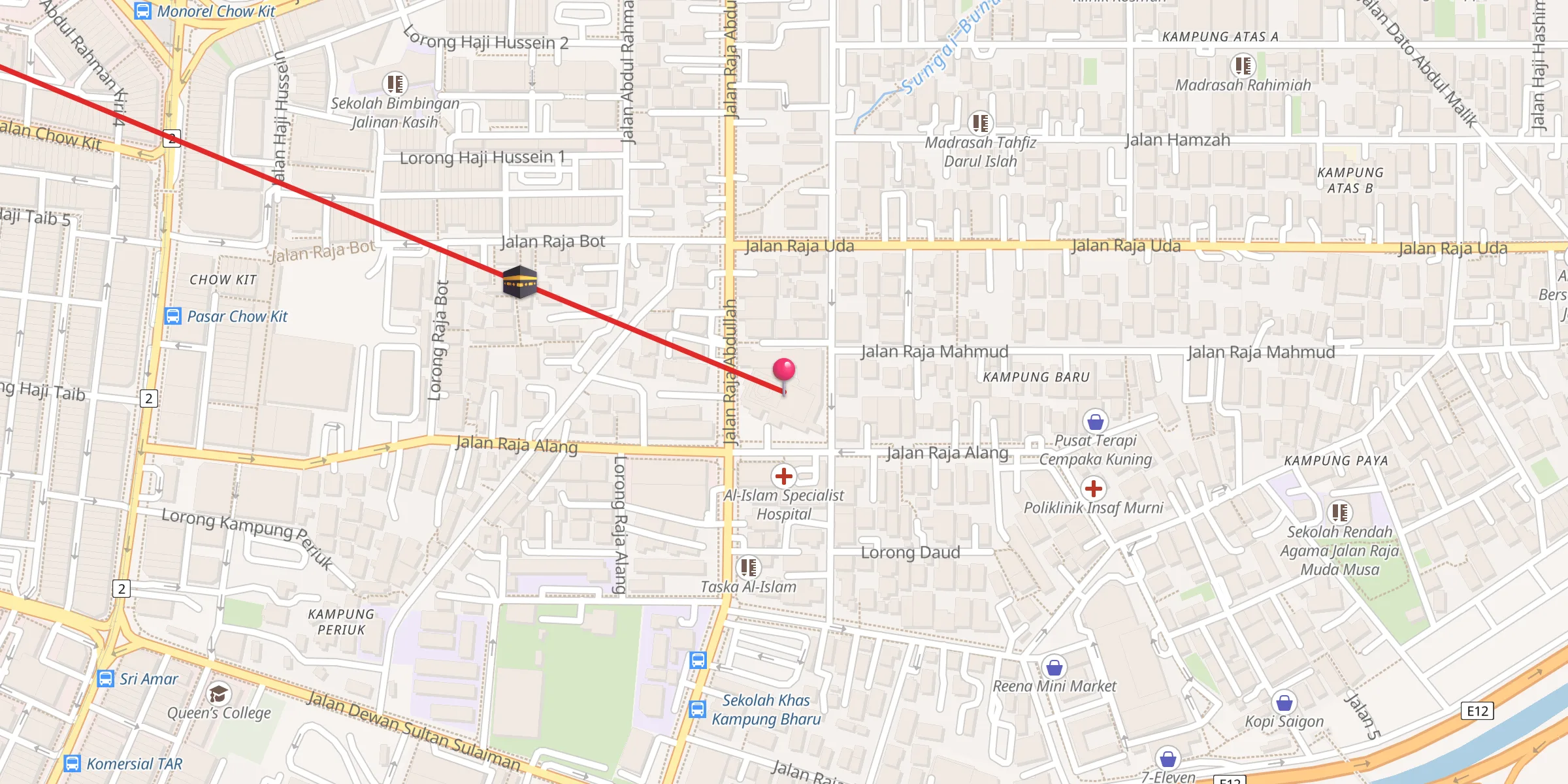 Carte de localisation : Masjid Jamek Kampung Baru