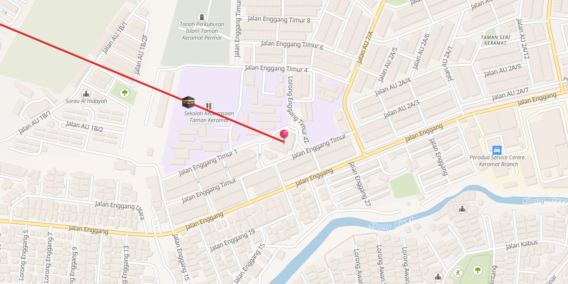 Carte de localisation : Masjid Al-Ansar Taman Keramat