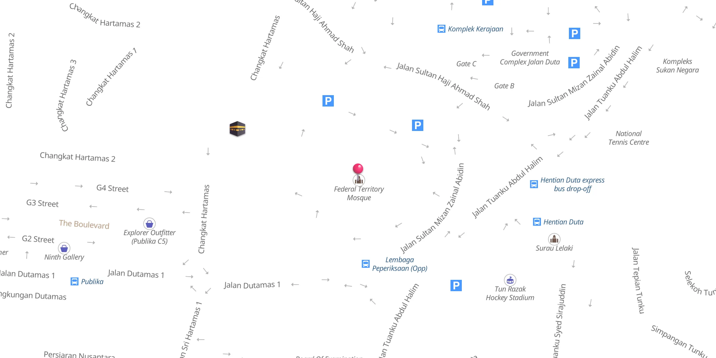 Carte de localisation : Masjid Wilayah Persekutuan