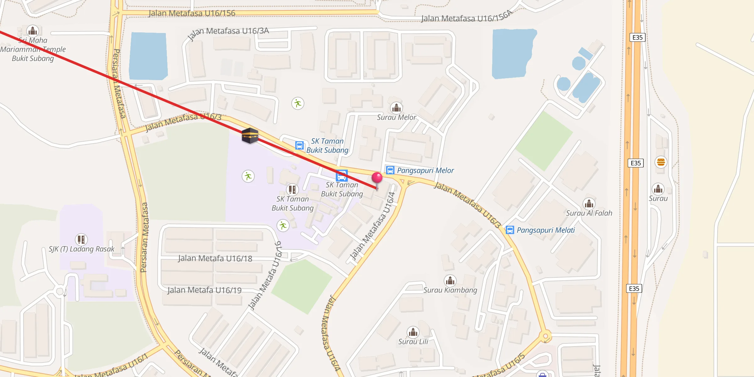 Carte de localisation : Surau Al Mahdi