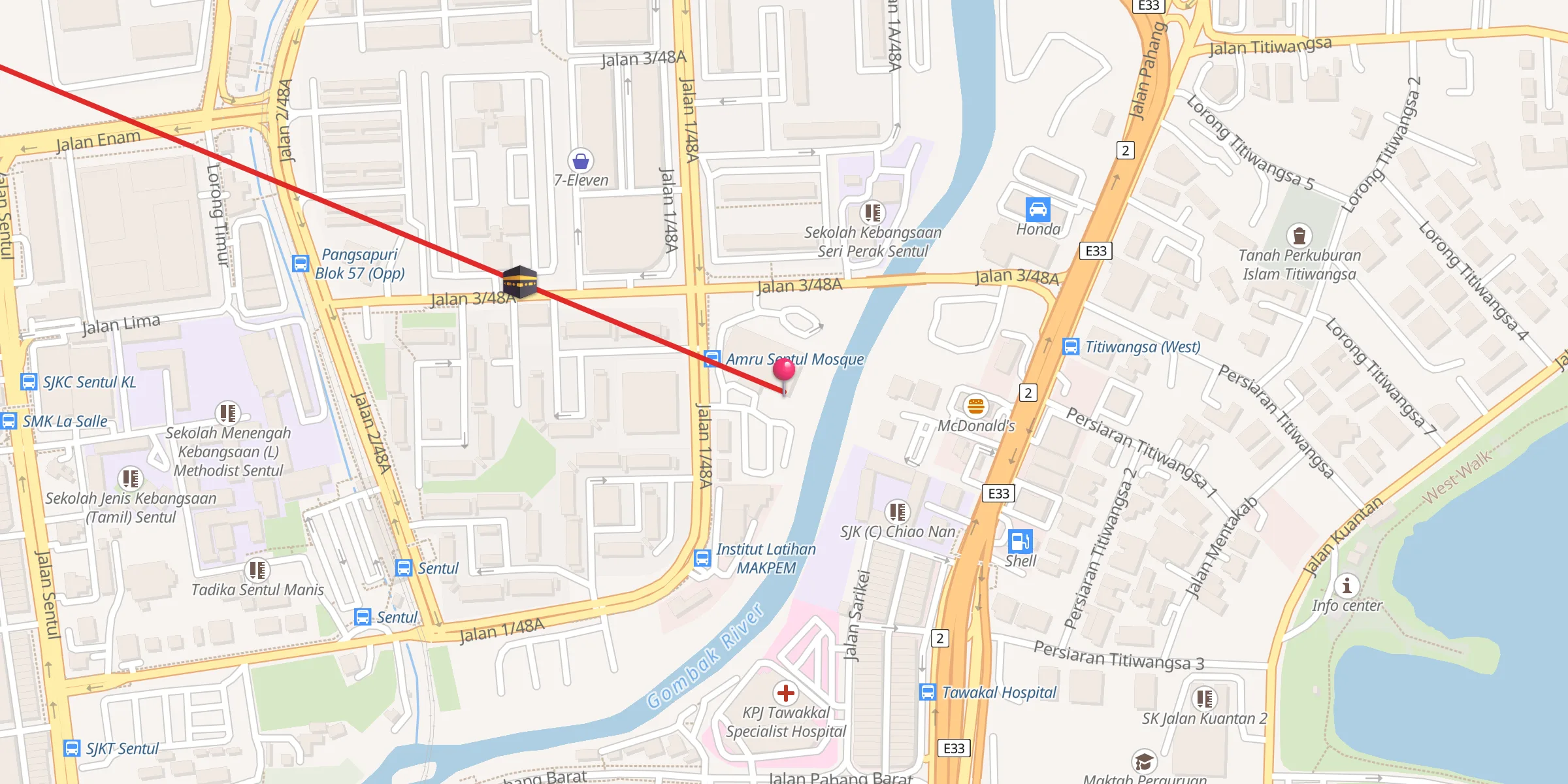Carte de localisation : Bandar Baru Sentul Mosque