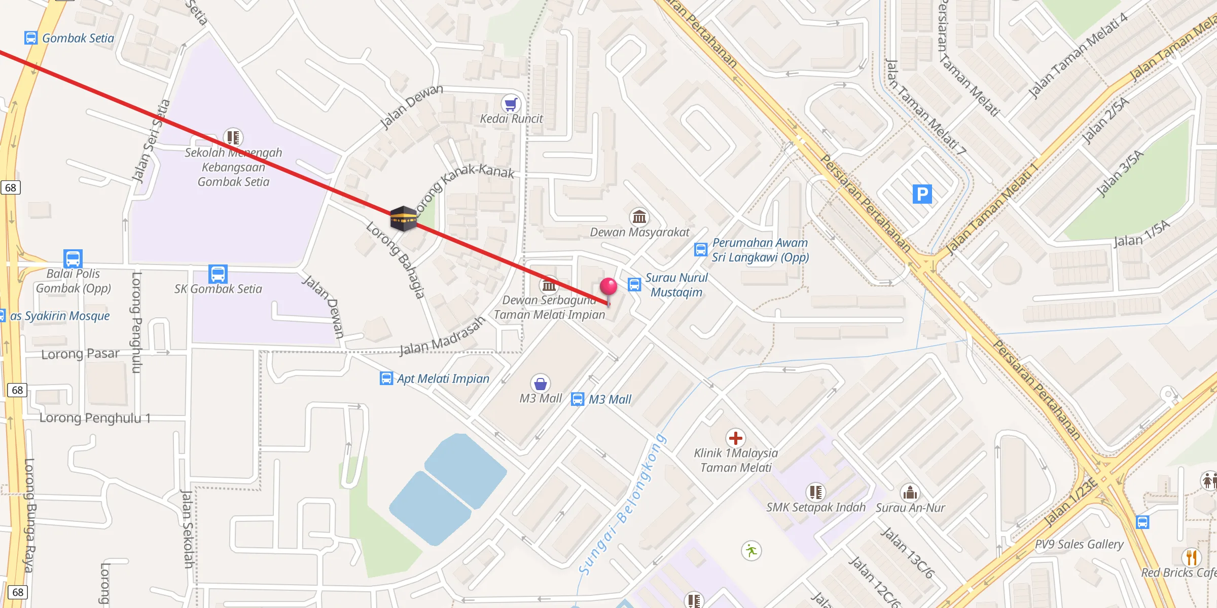 Carte de localisation : Madrasah Nurul Muttaqin