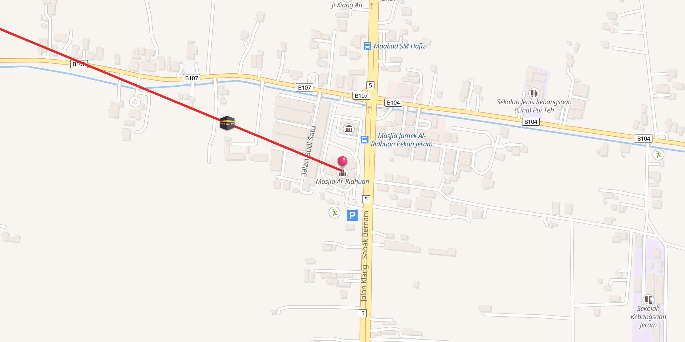Carte de localisation : Masjid Ar-Ridhuan