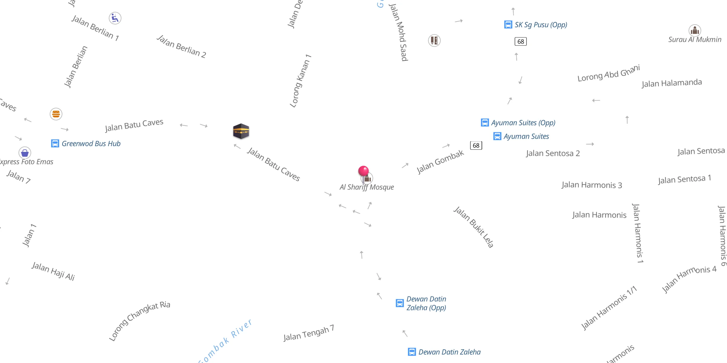 Carte de localisation : Masjid Al Shariff