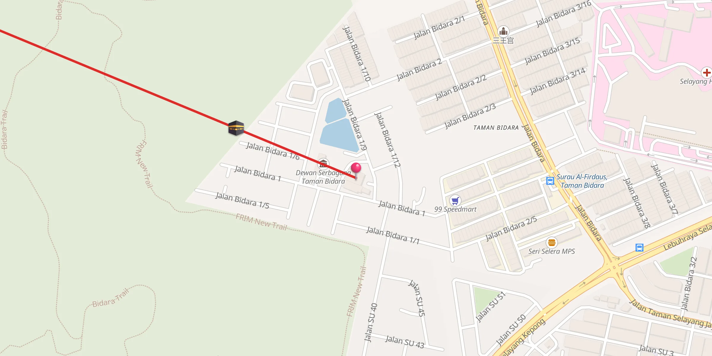 Carte de localisation : Surau