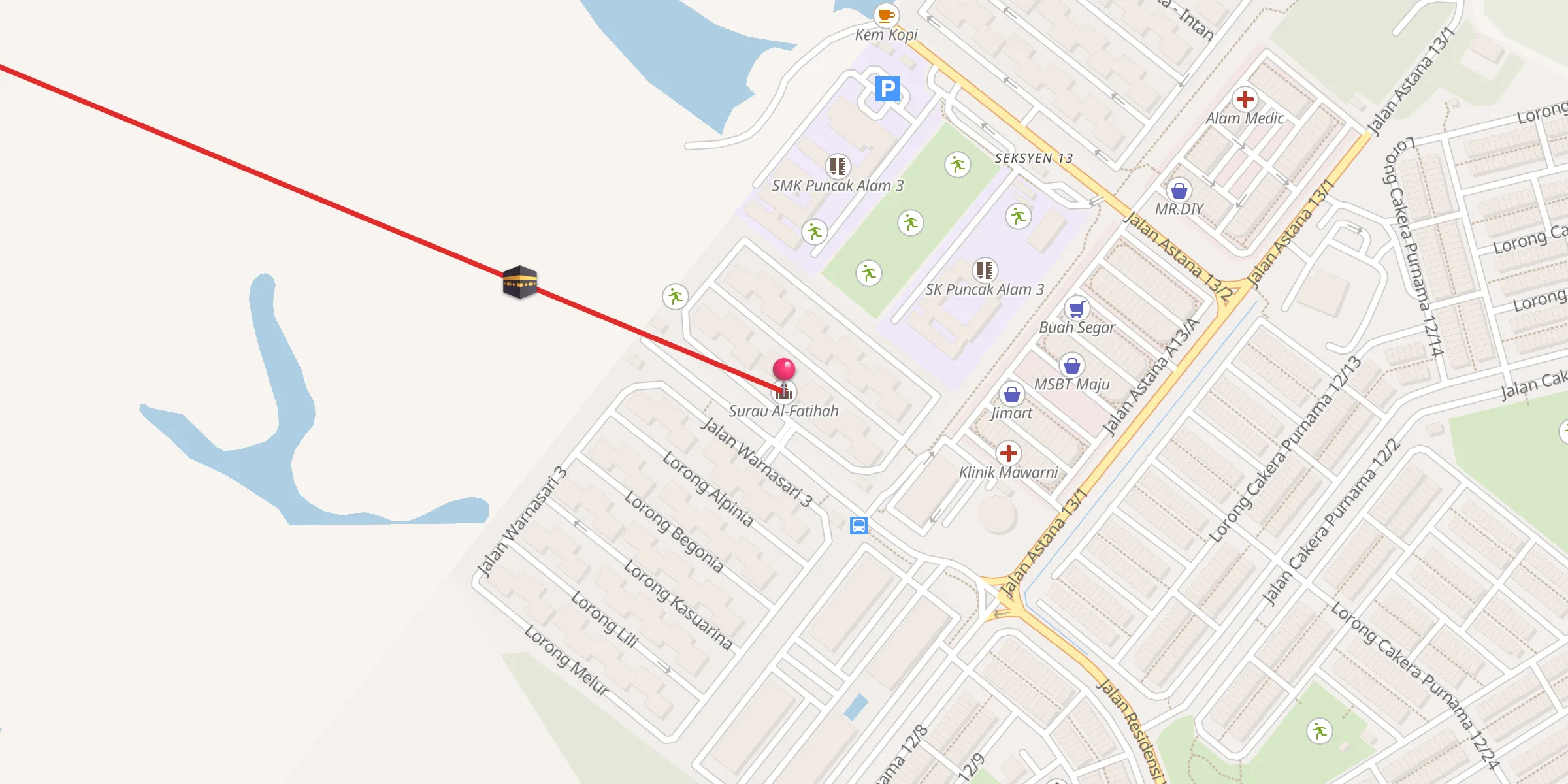 Carte de localisation : Surau Al-Fatihah