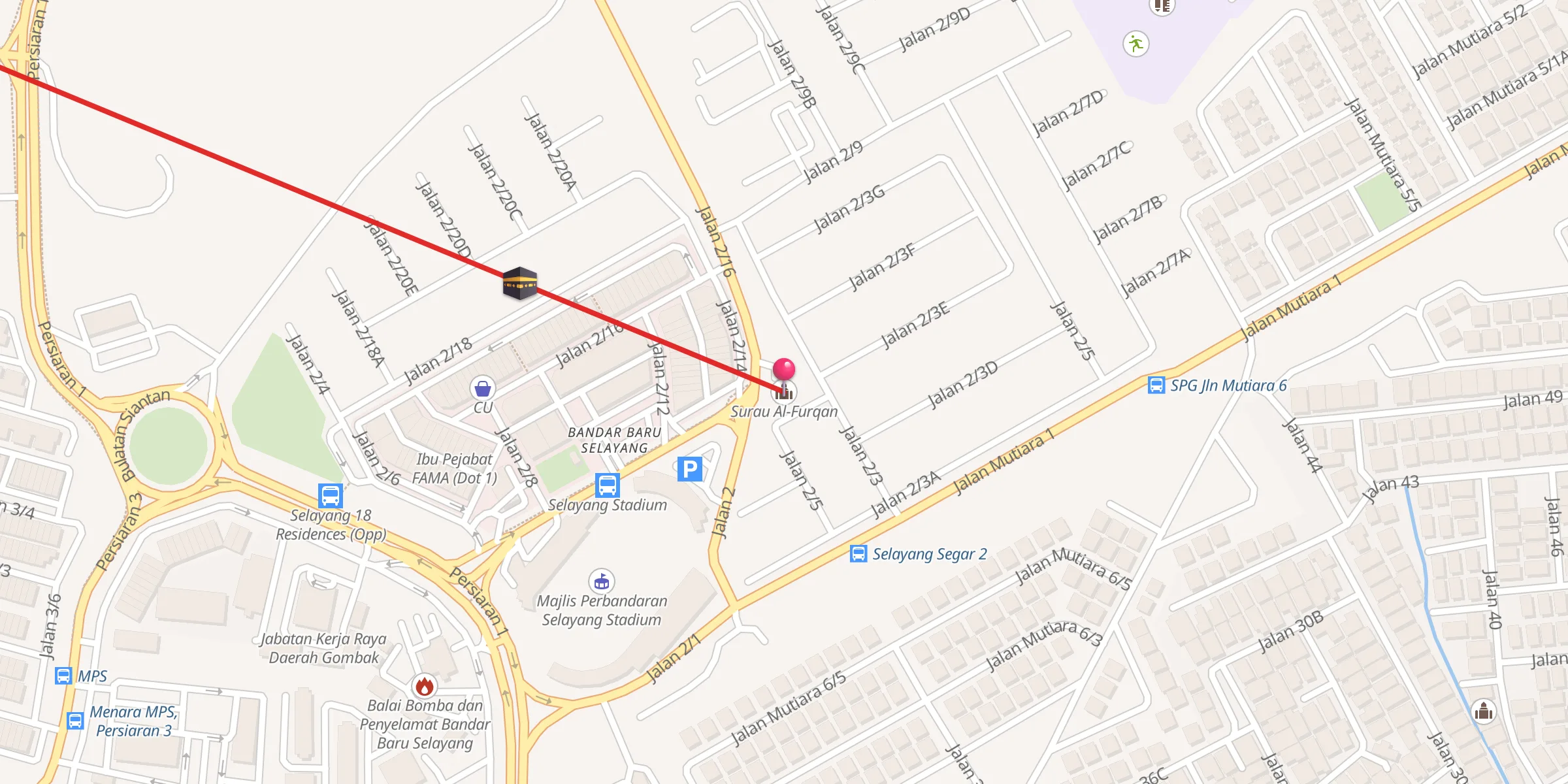 Carte de localisation : Surau Al-Furqan