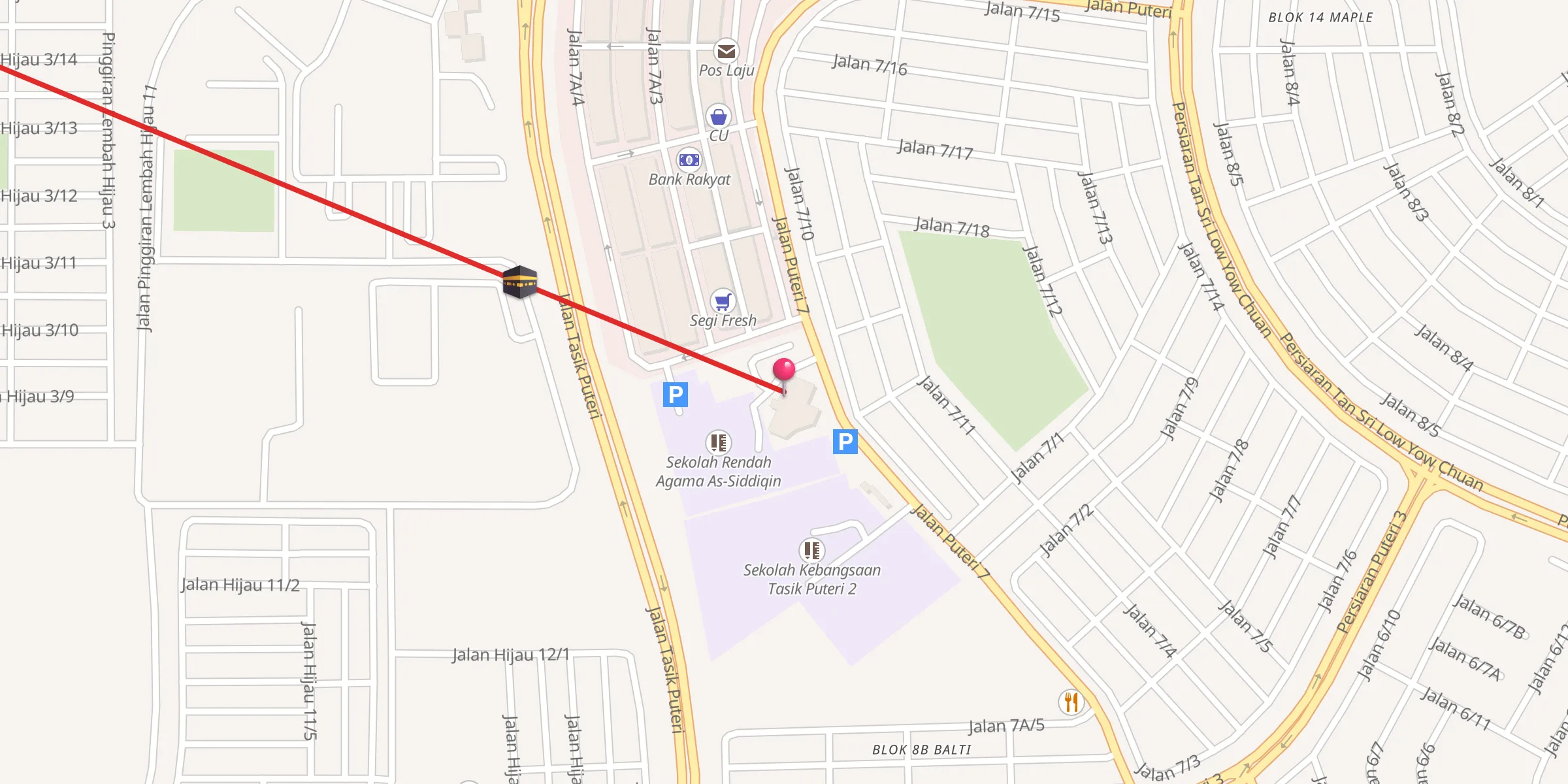Carte de localisation : Surau Al-Siddiqin