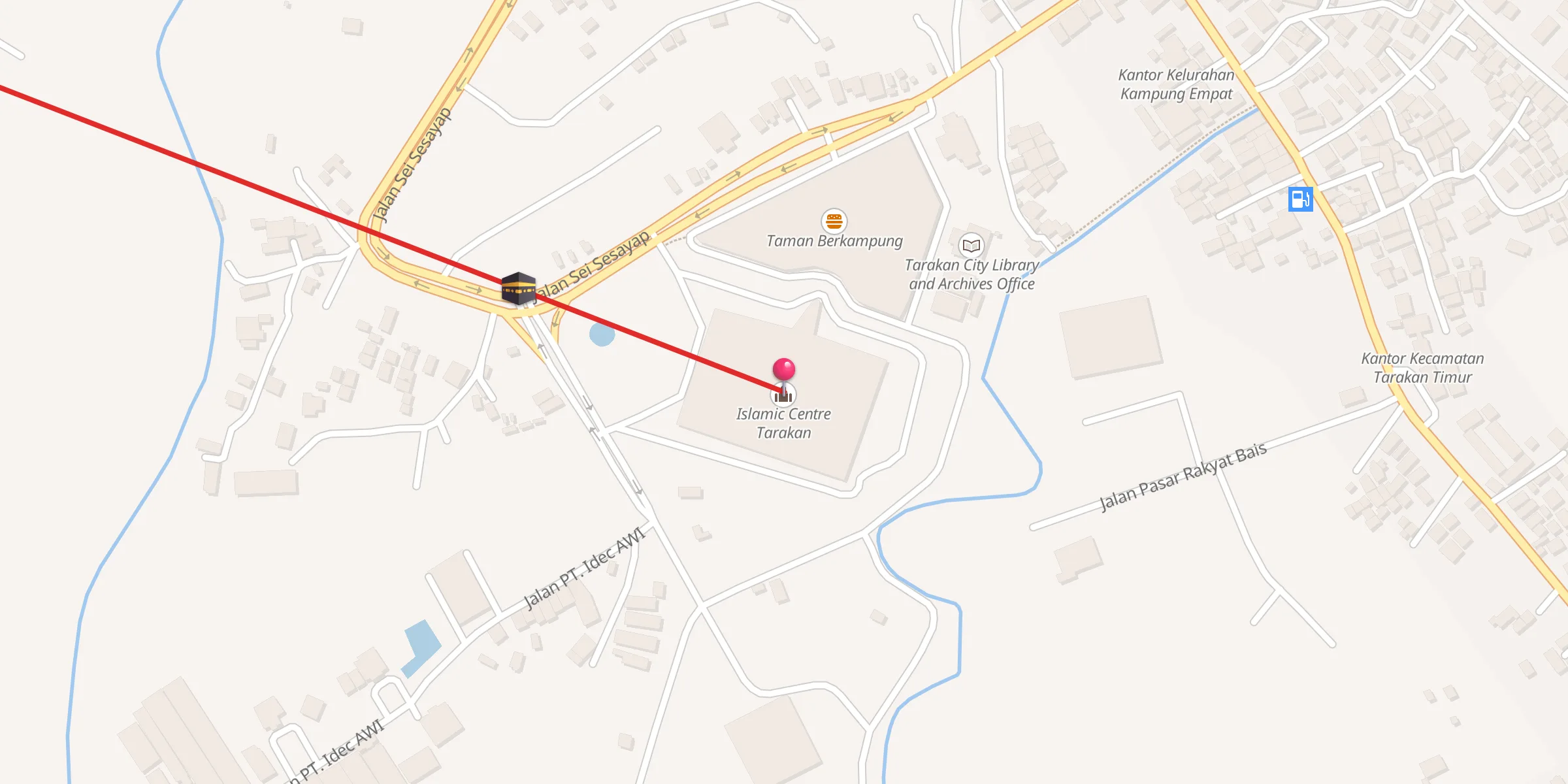Carte de localisation : Islamic Centre Tarakan