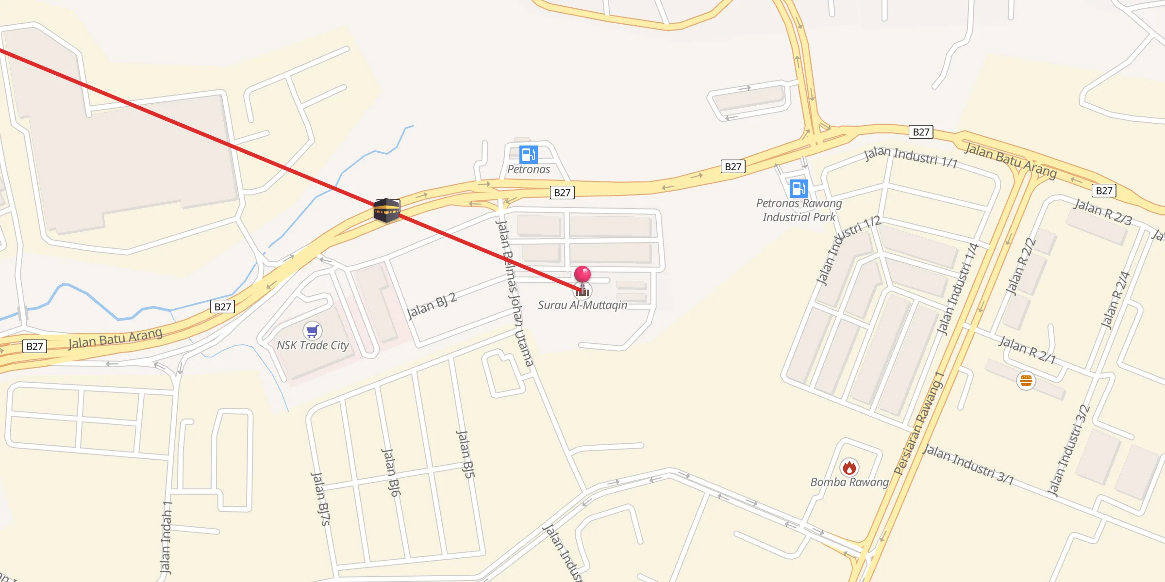 Carte de localisation : Surau Al-Muttaqin