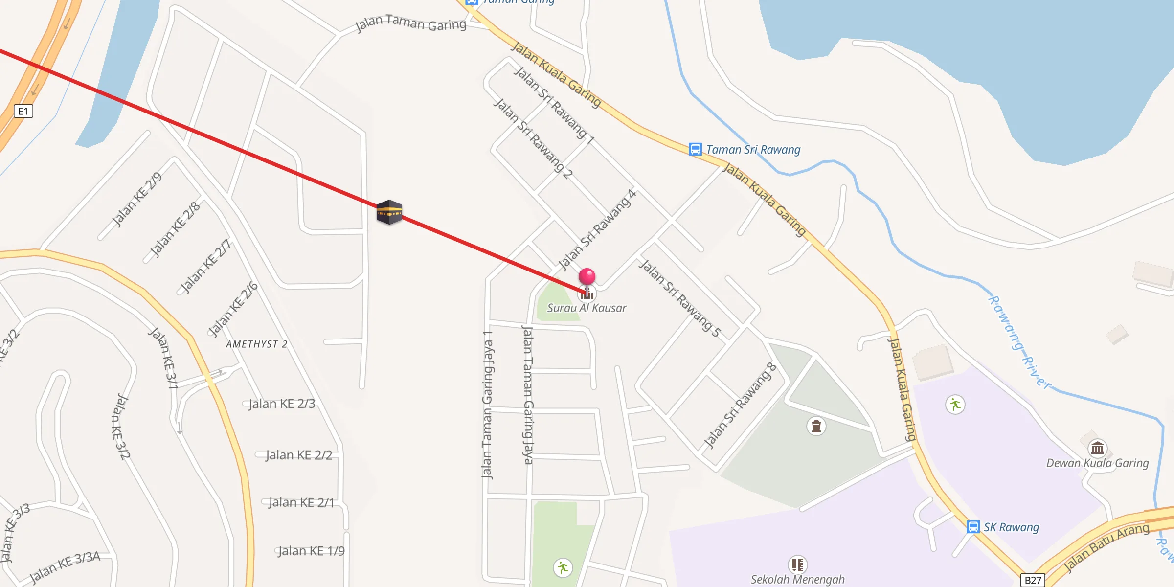 Carte de localisation : Surau Al Kausar