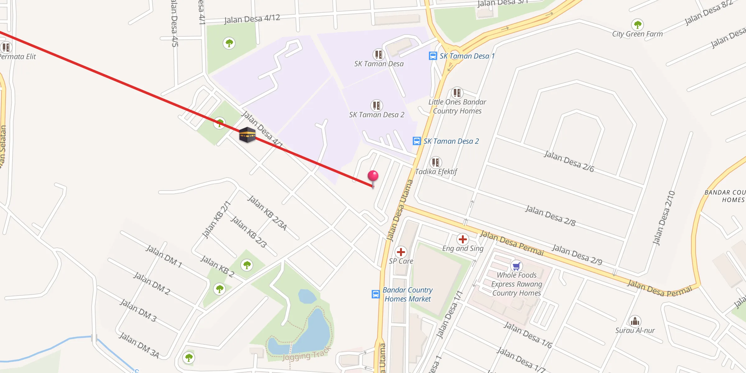Carte de localisation : Masjid Cahaya Iman