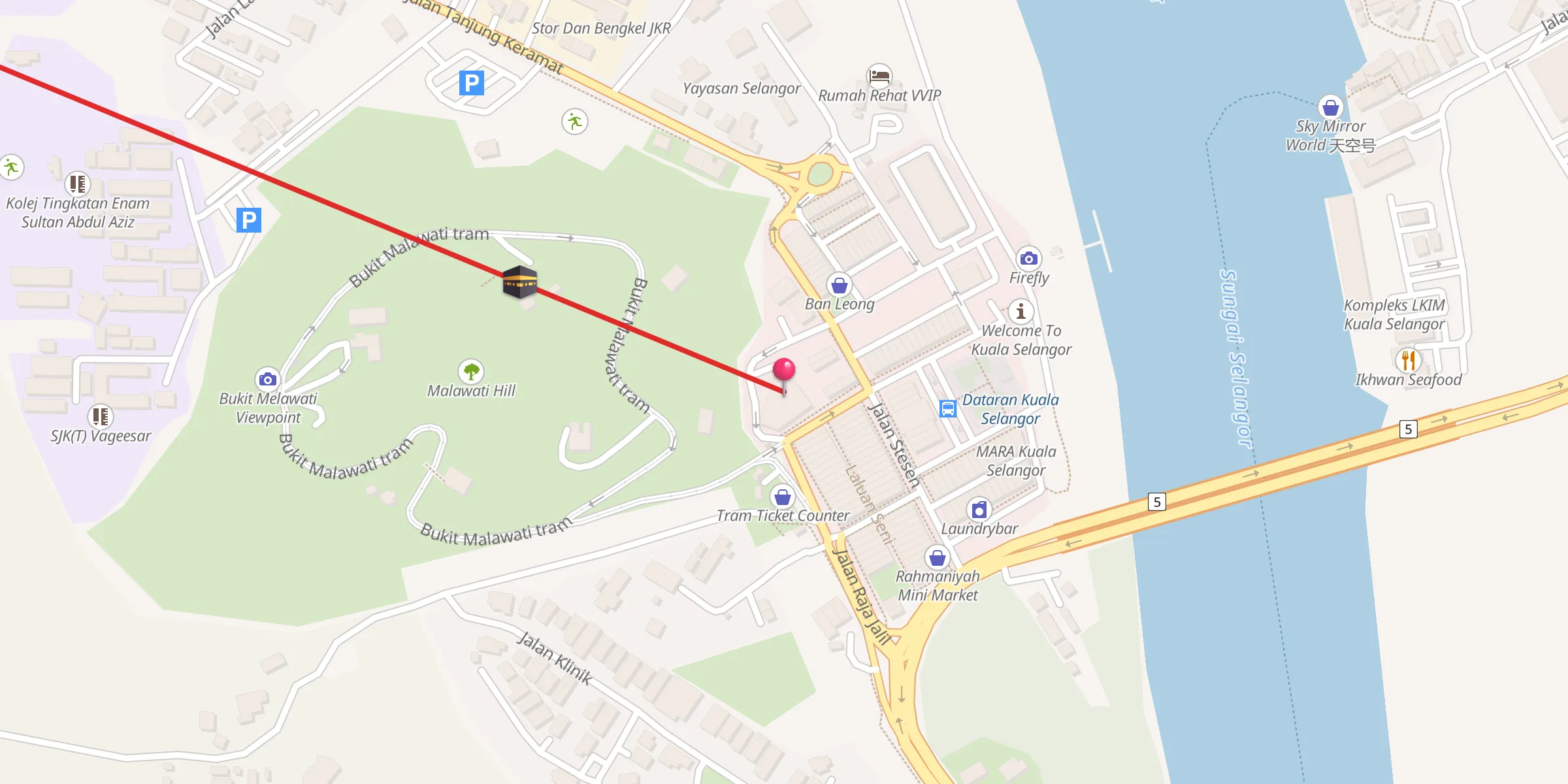 Carte de localisation : Masjid Raja Lumu Kuala Selangor