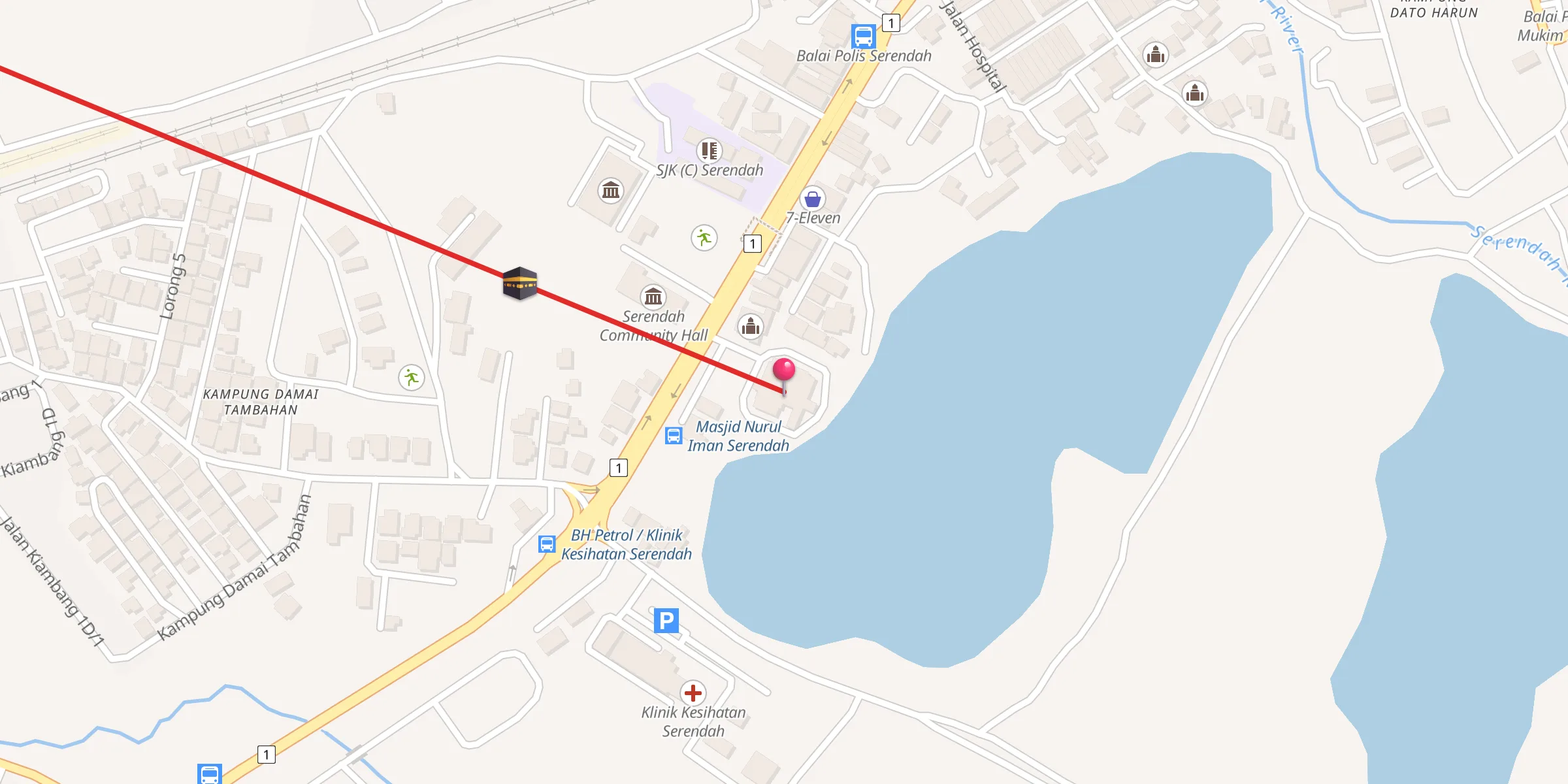 Carte de localisation : Masjid Nurul Iman