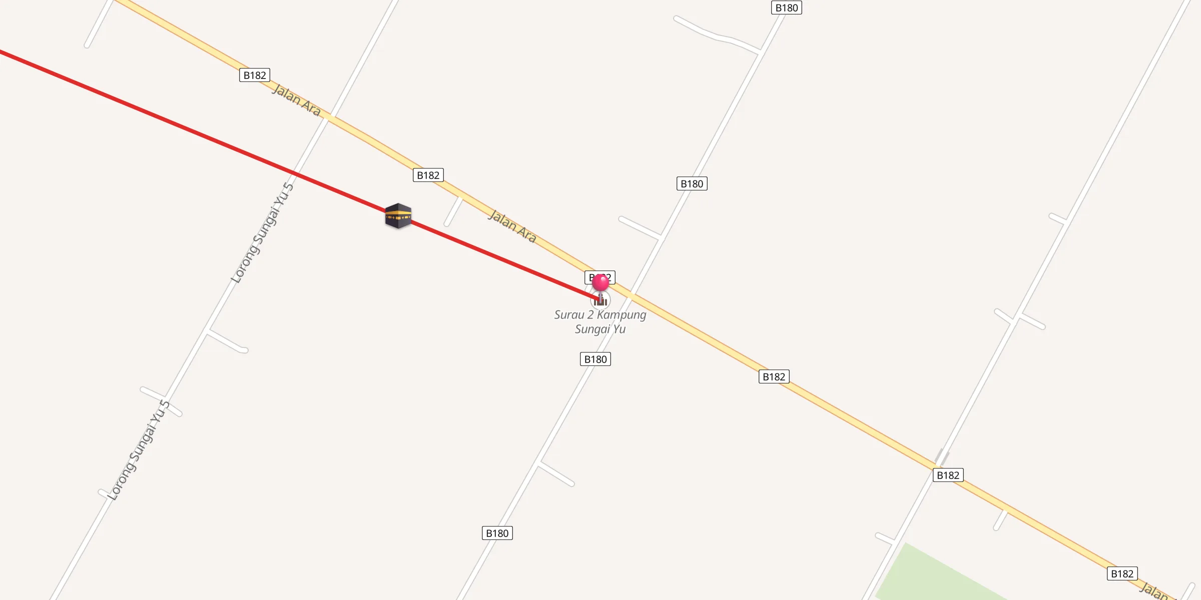 Carte de localisation : Surau 2 Kampung Sungai Yu