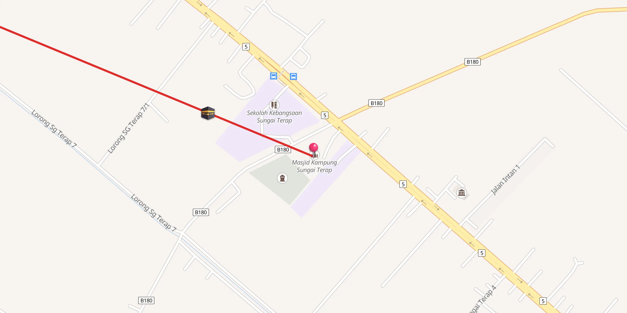 Carte de localisation : Masjid Kampung Sungai Terap