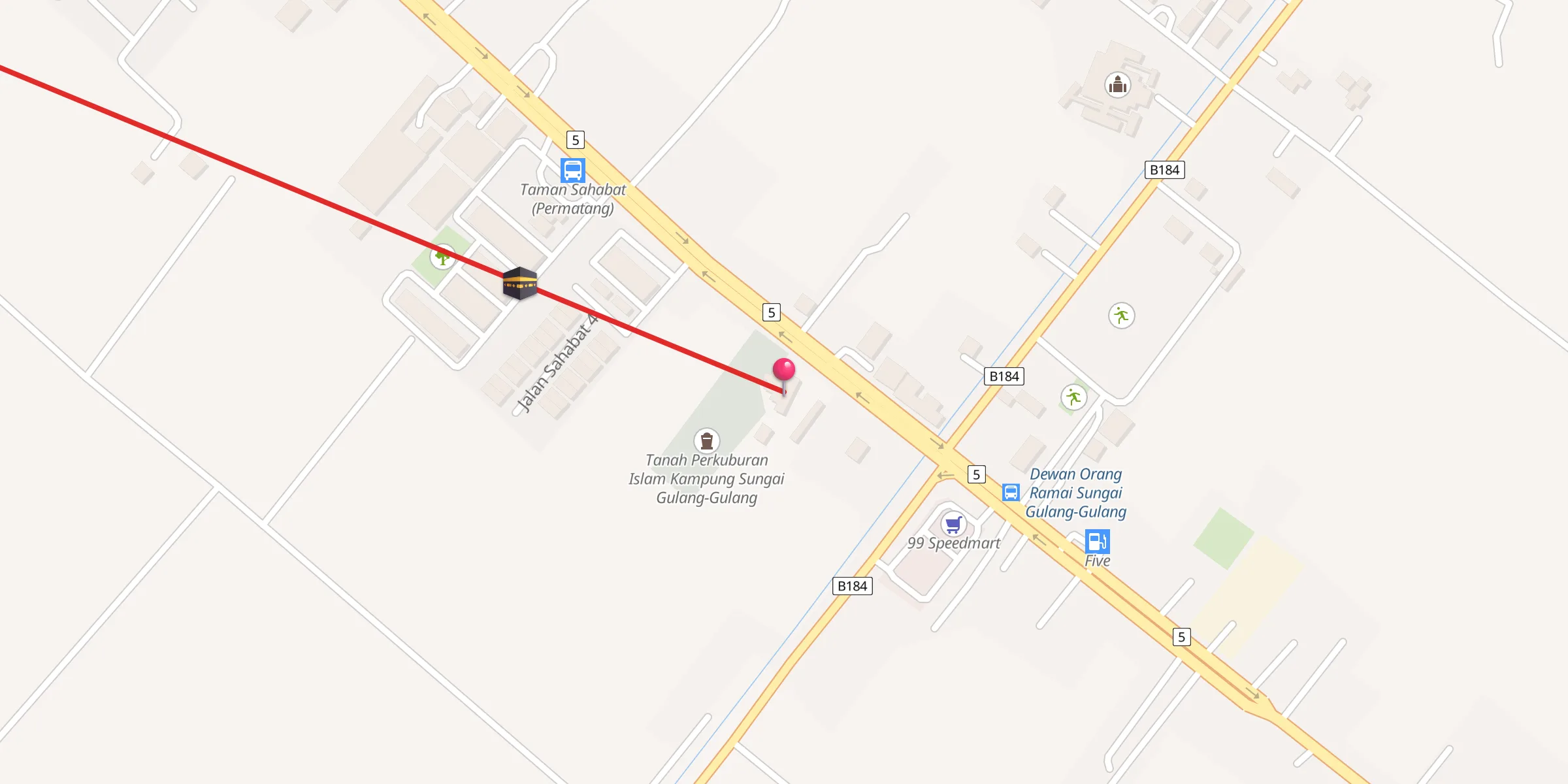 Carte de localisation : Masjid Jamek Sungai Gulang-Gulang
