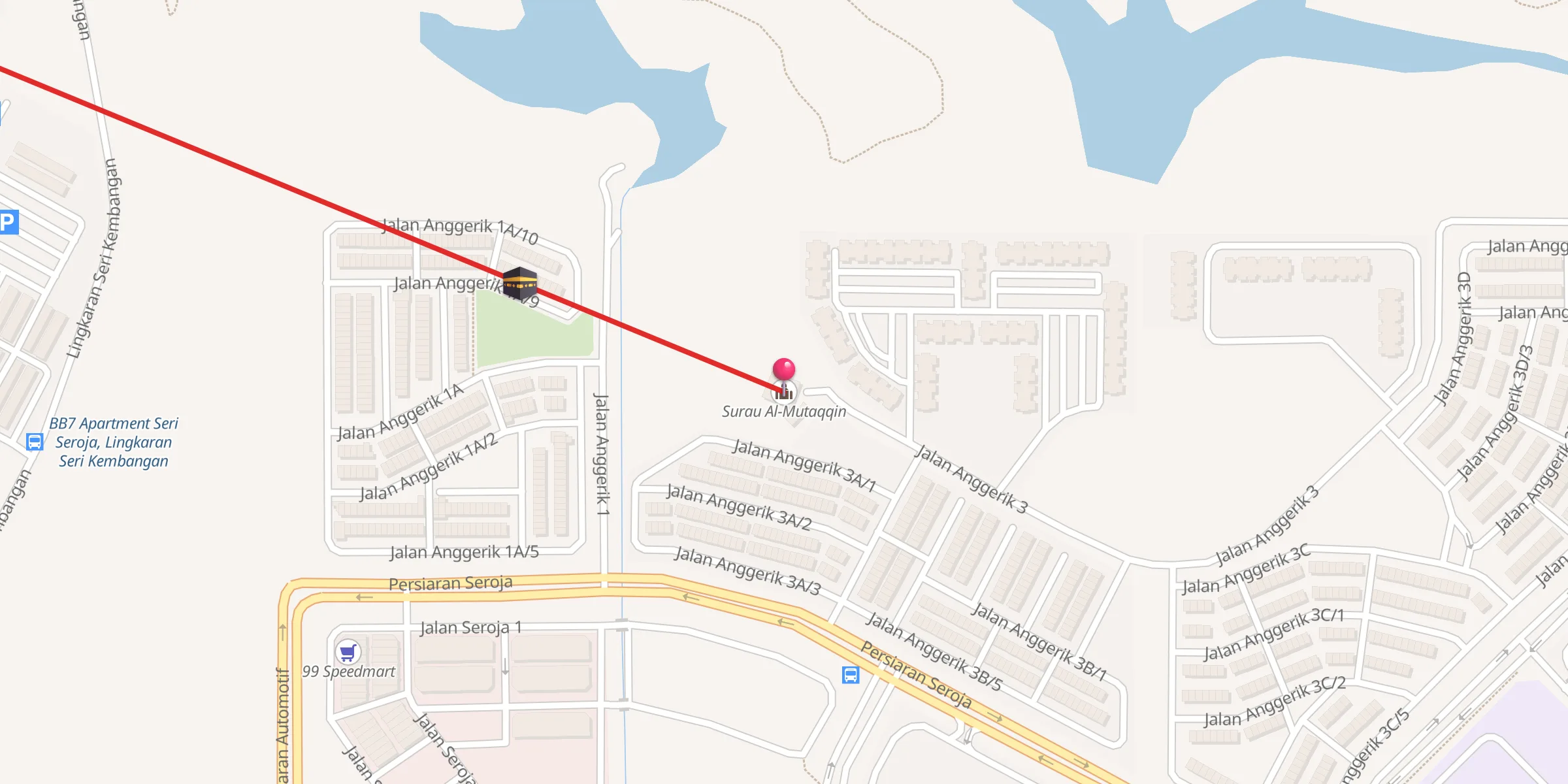 Carte de localisation : Surau Al-Mutaqqin