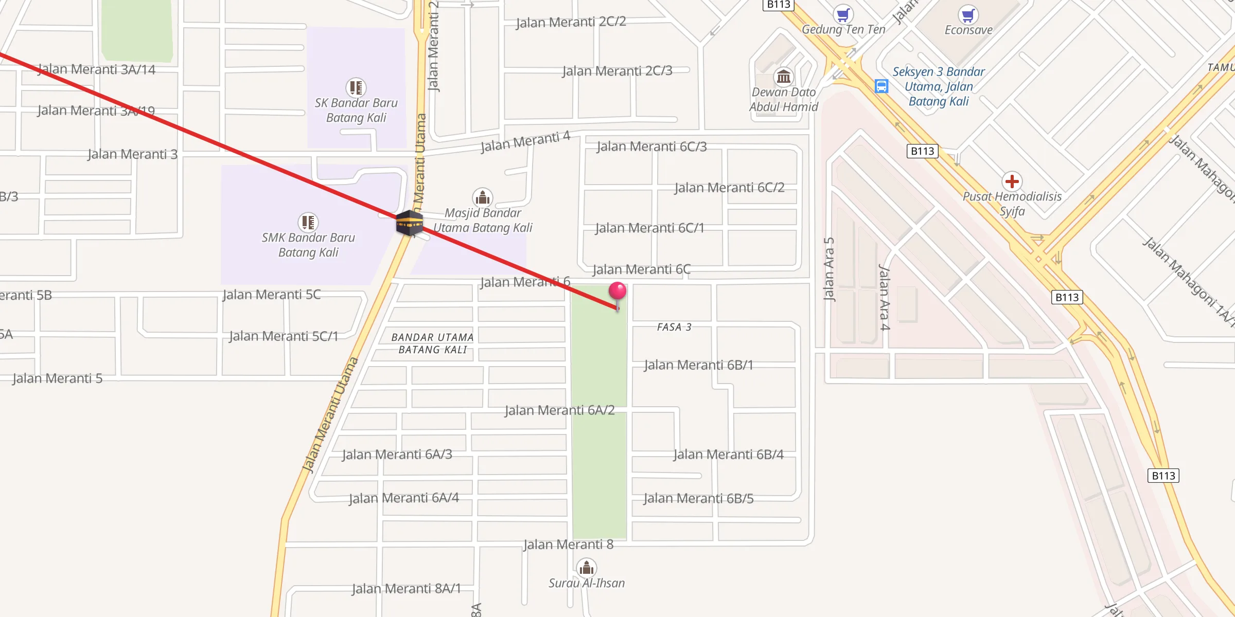 Carte de localisation : Surau Al-Iman