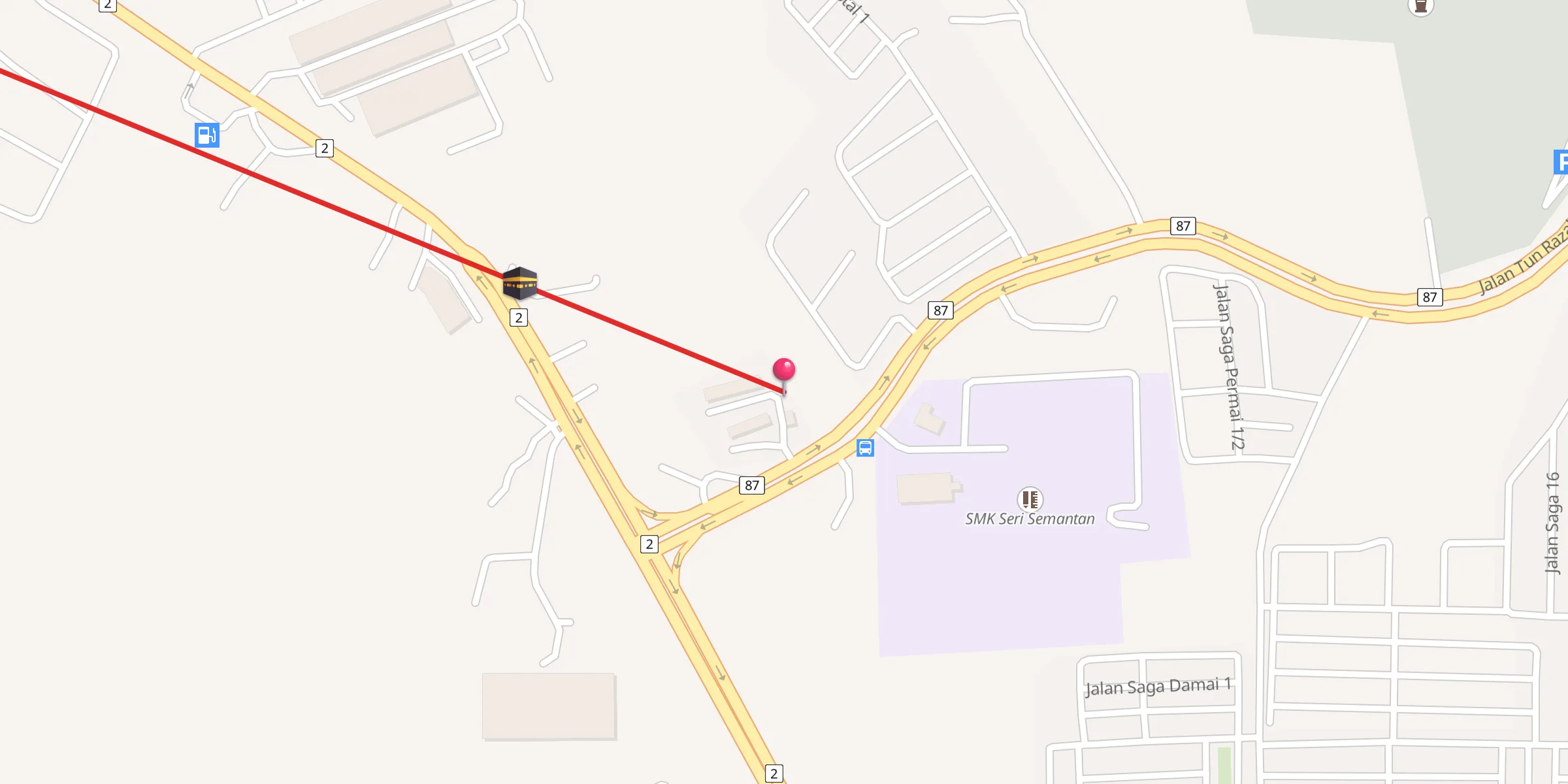 Carte de localisation : Surau Al-Hidayah