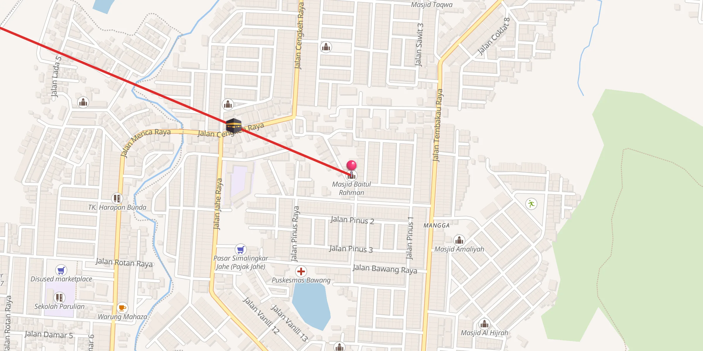 Carte de localisation : Masjid Baitul Rahman