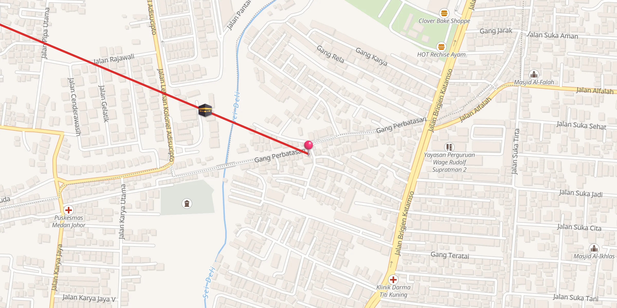Carte de localisation : Masjid Al Muttaqin Titi Kuning
