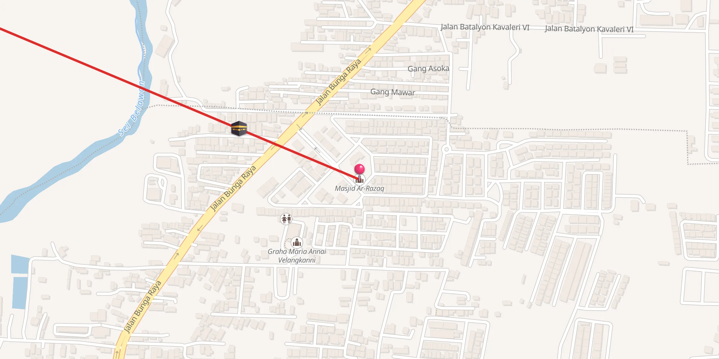 Carte de localisation : Masjid Ar-Razaq