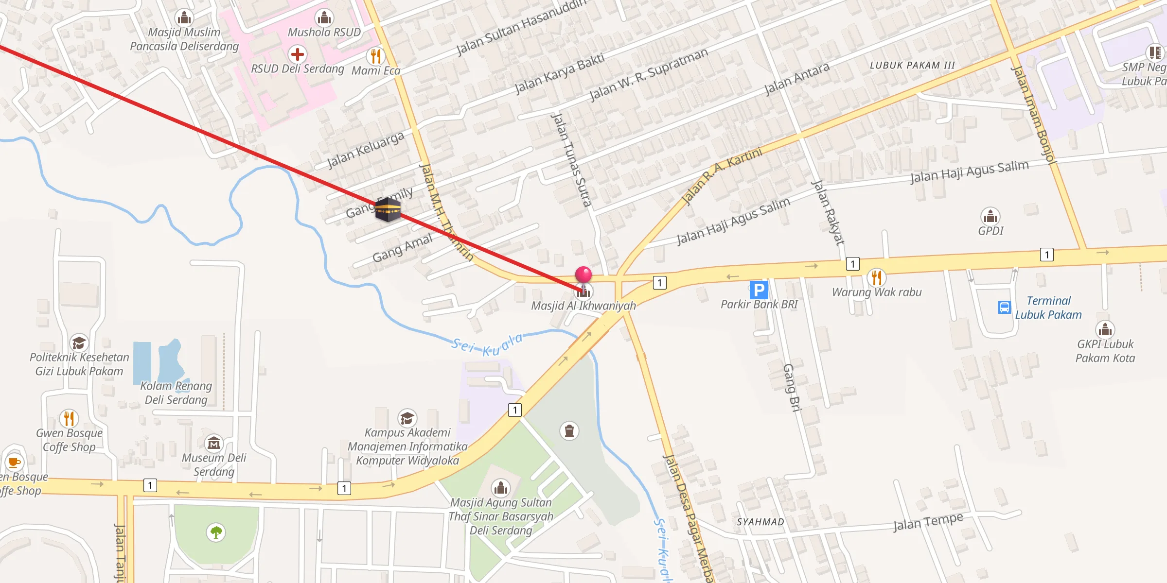 Carte de localisation : Masjid Al Ikhwaniyah