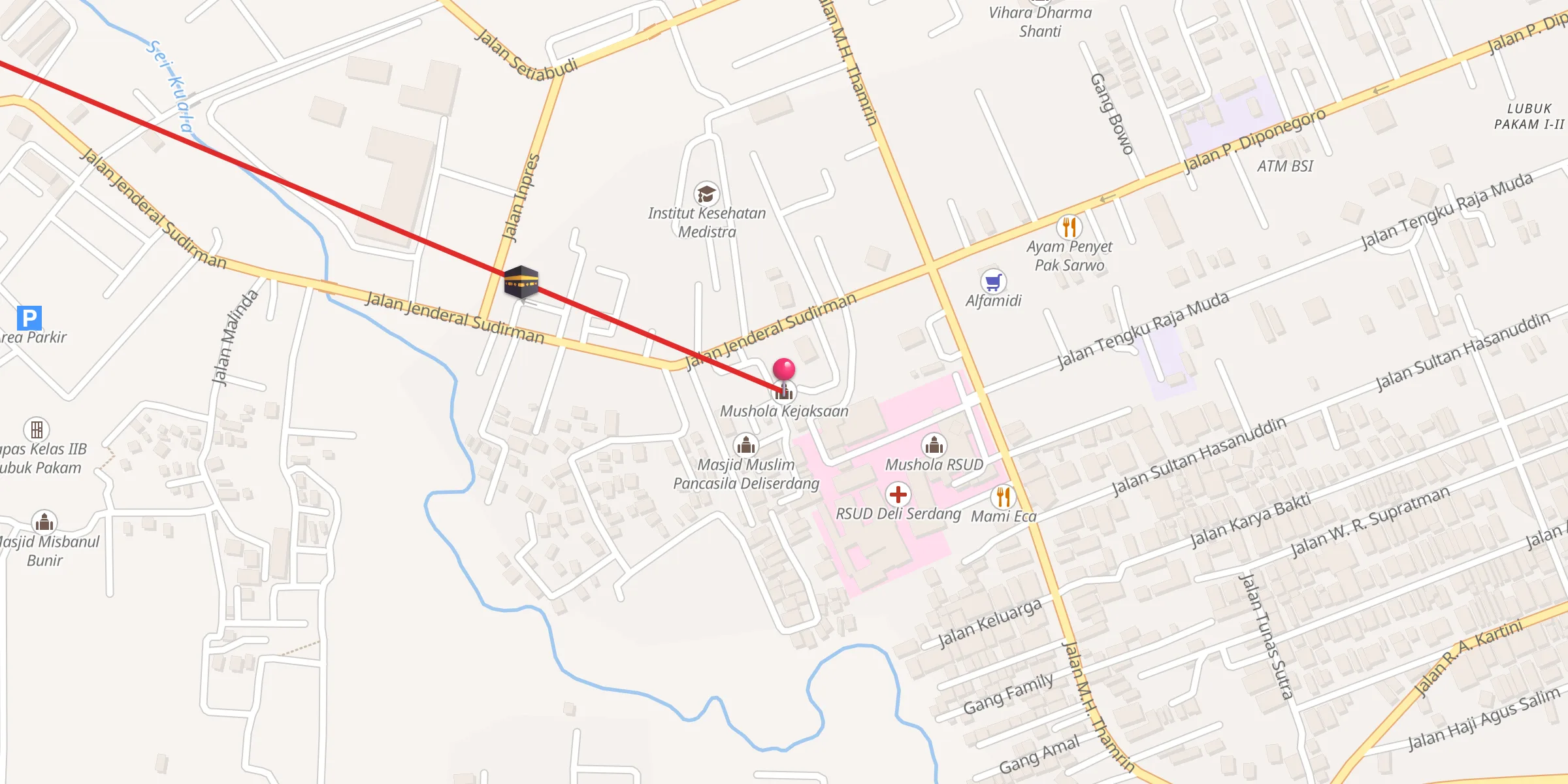 Carte de localisation : Mushola Kejaksaan
