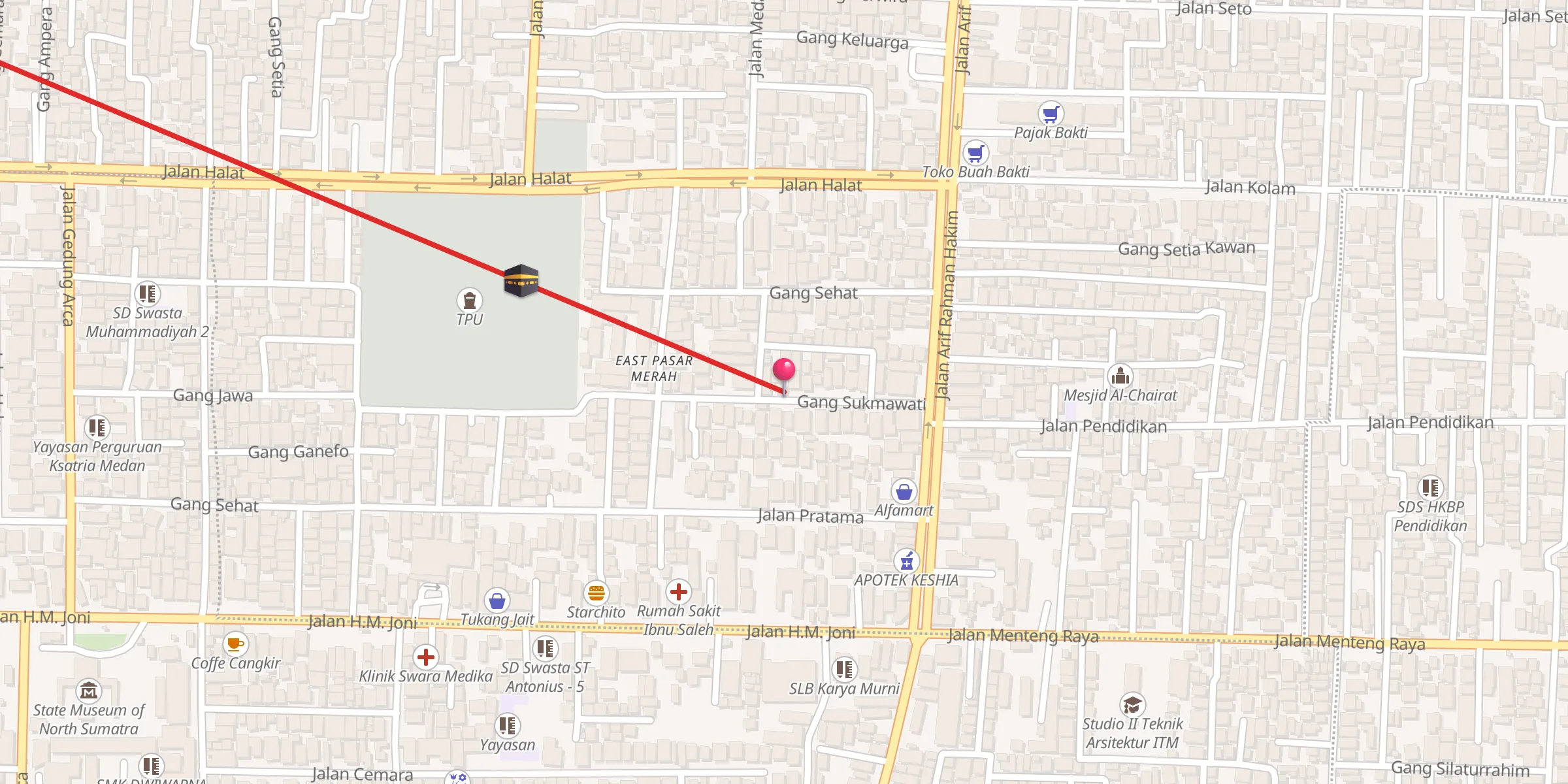Carte de localisation : Masjid Al Hidayah