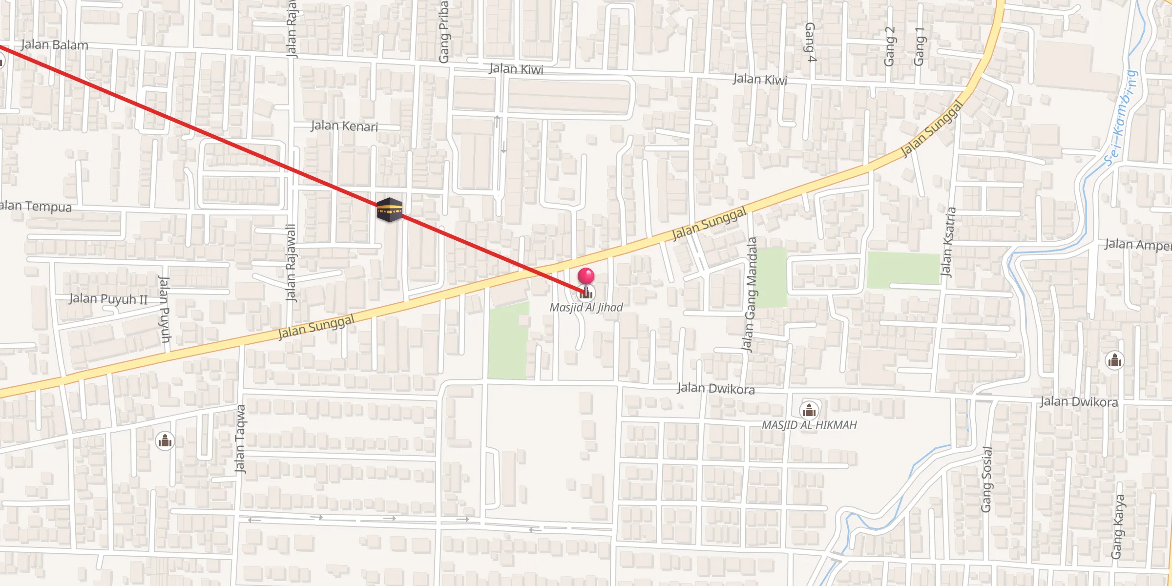 Carte de localisation : Masjid Al Jihad