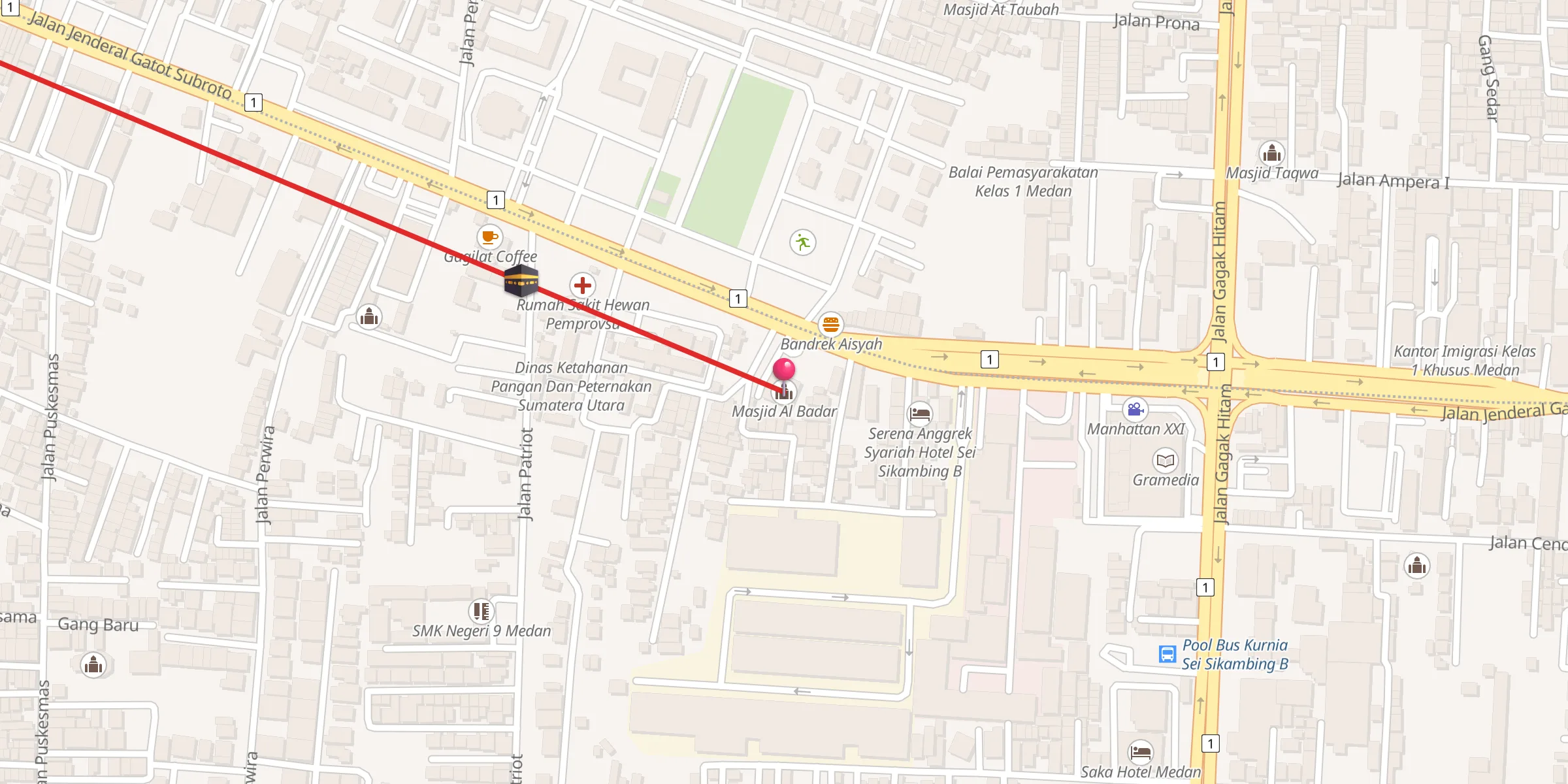 Carte de localisation : Masjid Al Badar