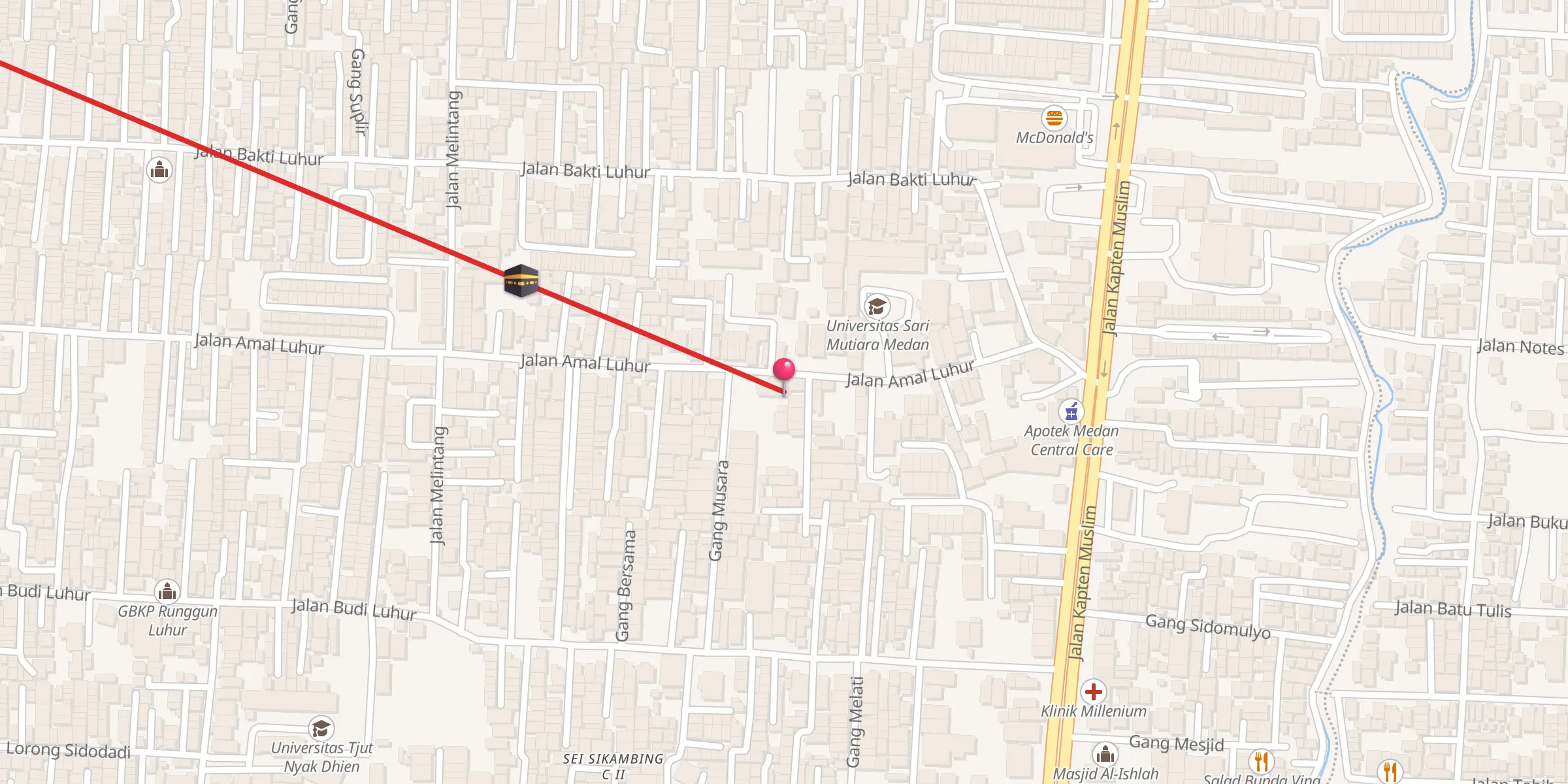 Carte de localisation : Masjid Al Ikhlasiyah