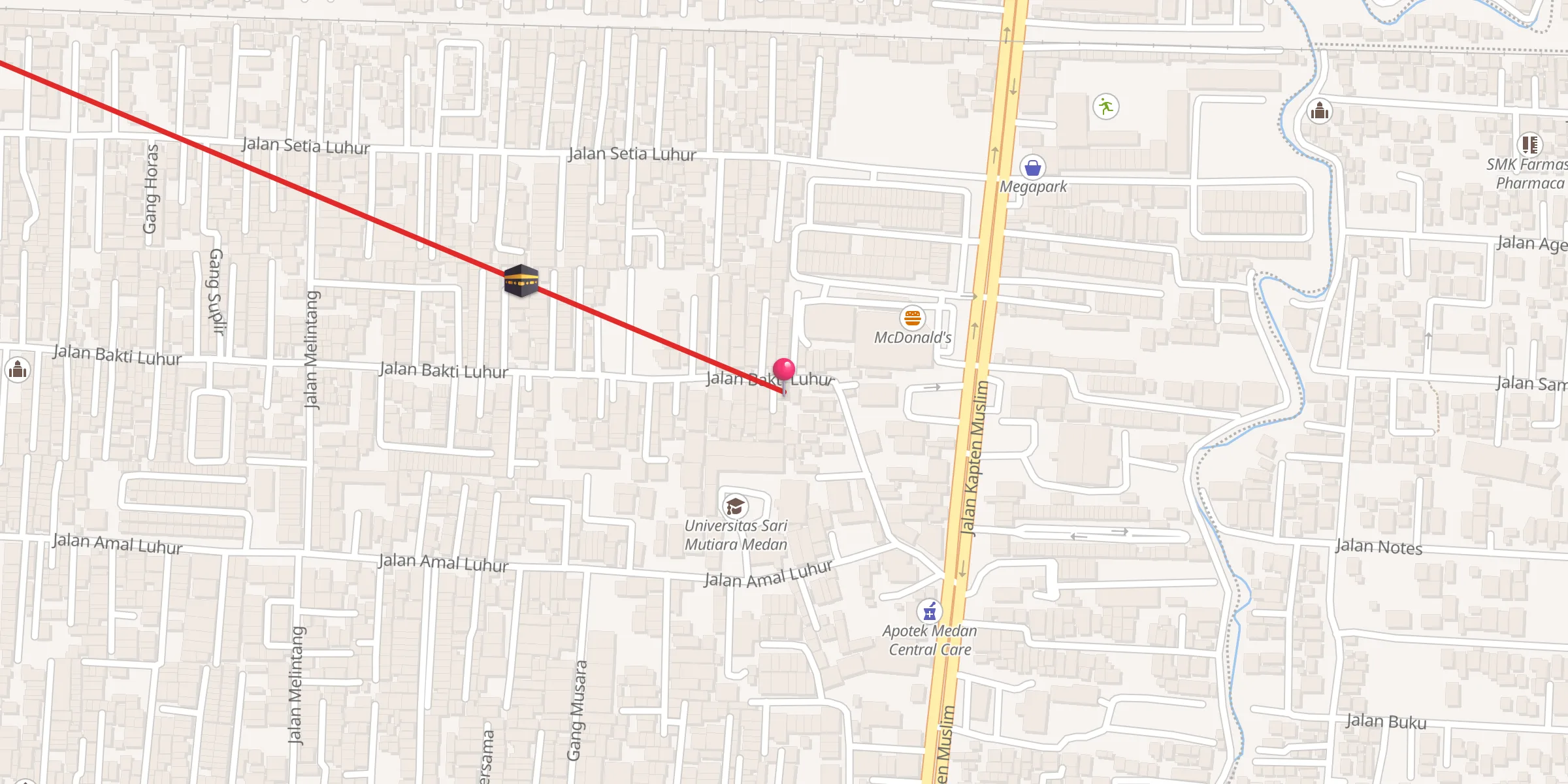 Carte de localisation : Masjid Al Hidayah