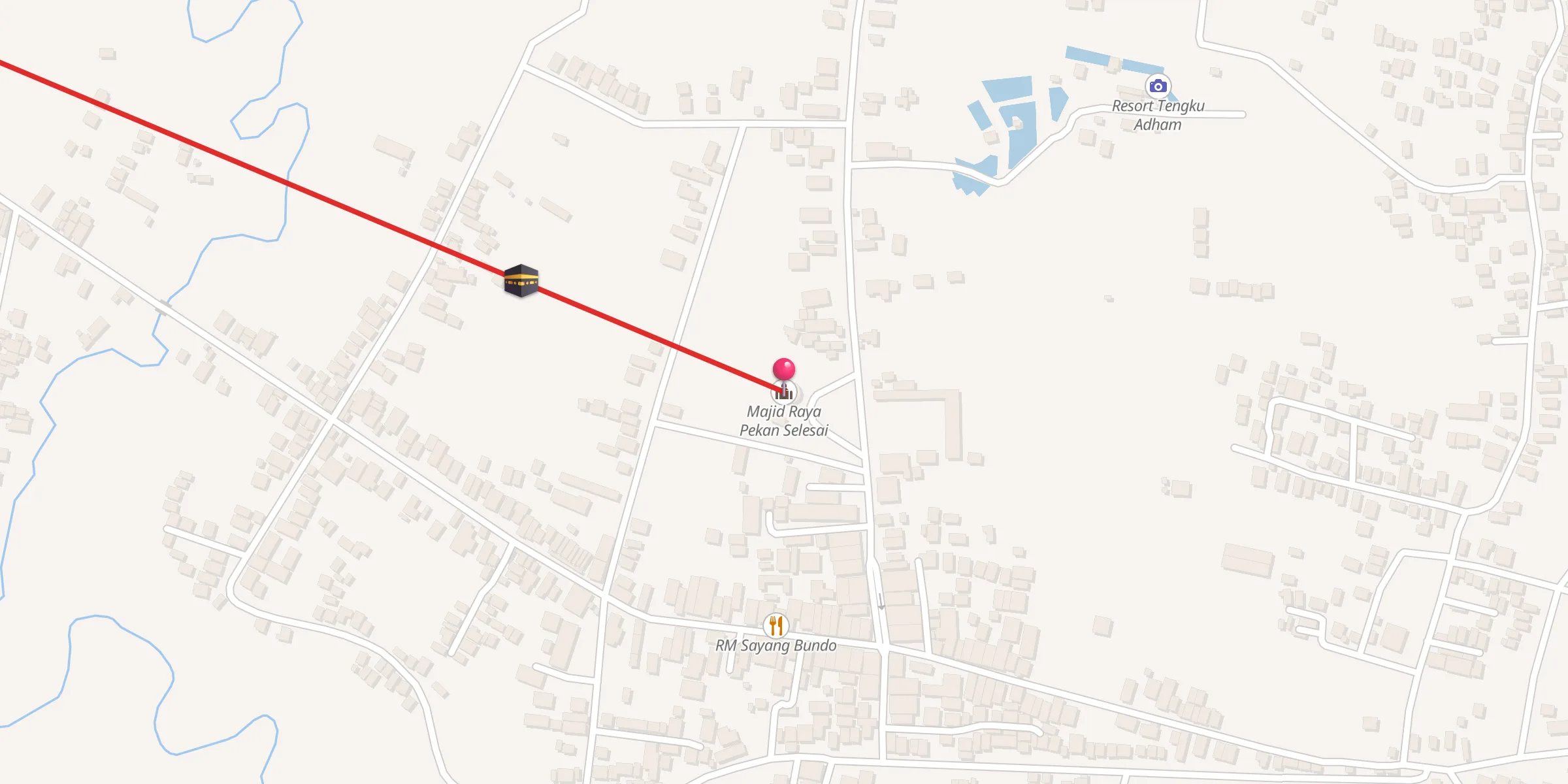 Carte de localisation : Majid Raya Pekan Selesai