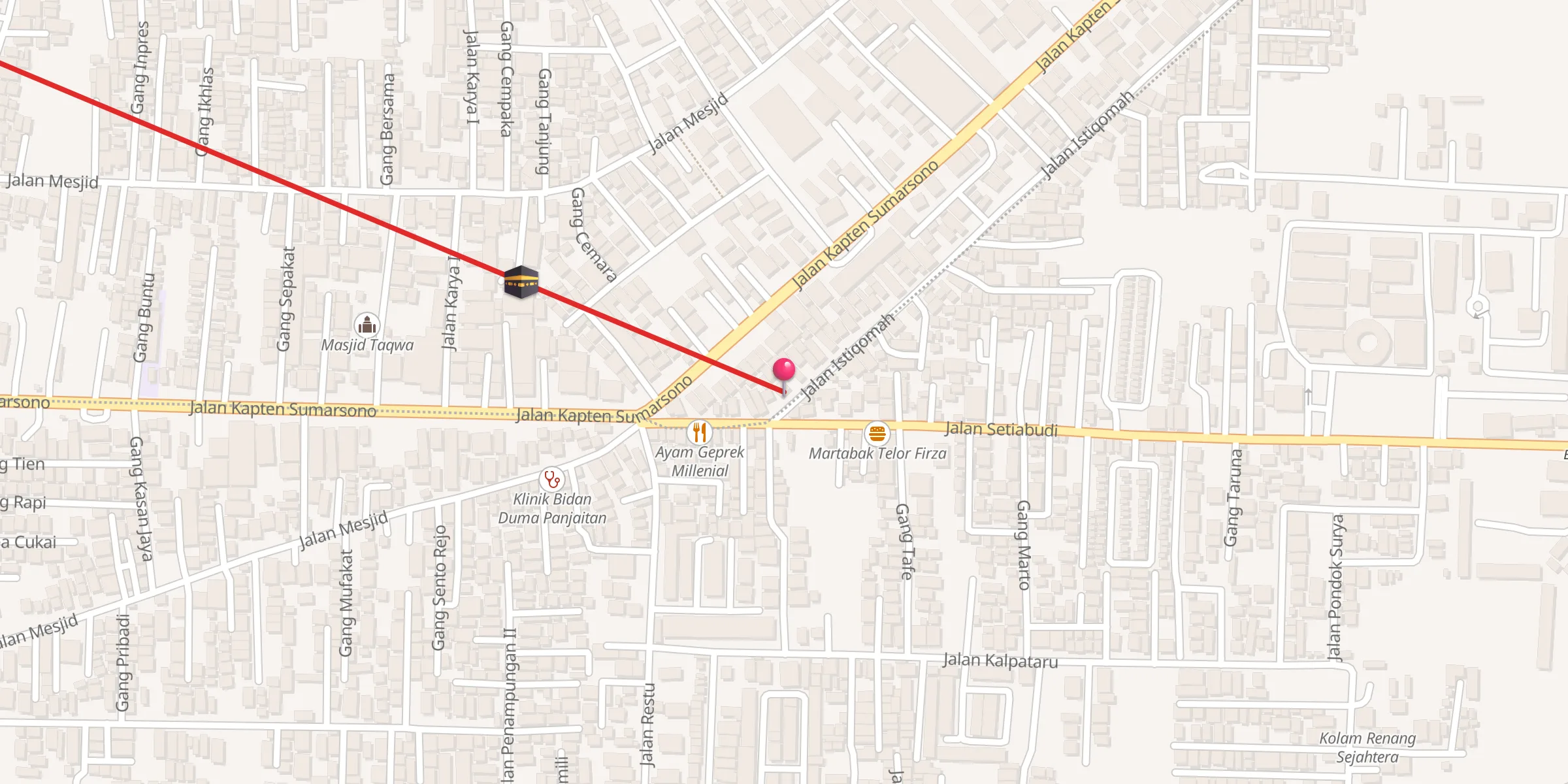 Carte de localisation : Masjid AL Hasanah