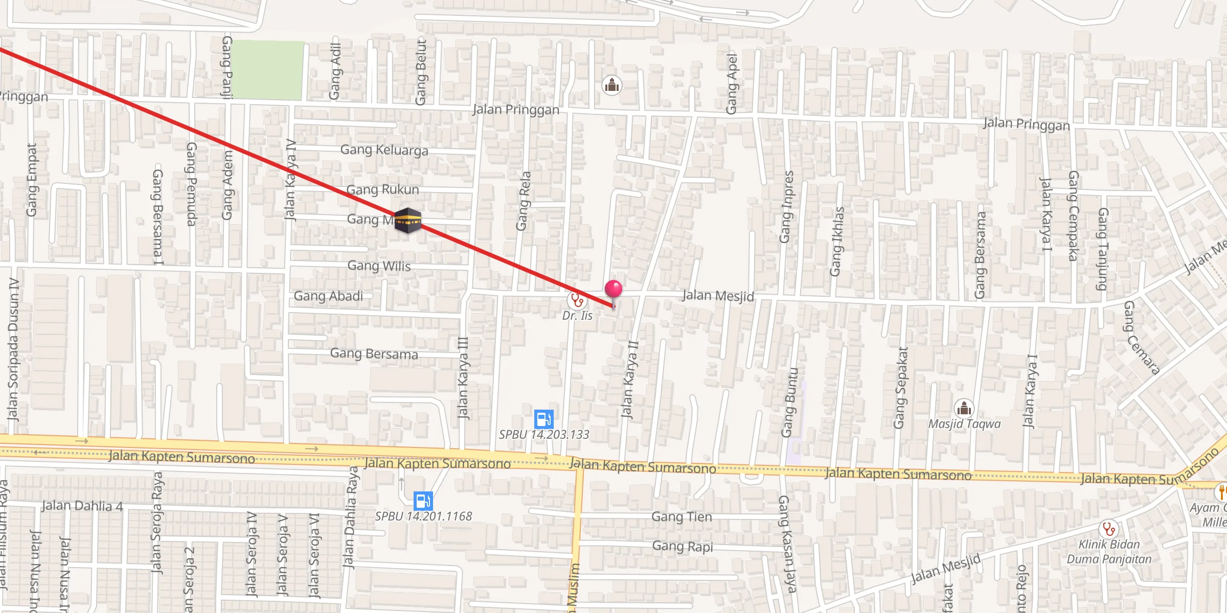 Carte de localisation : Masjid Al Muttaqin