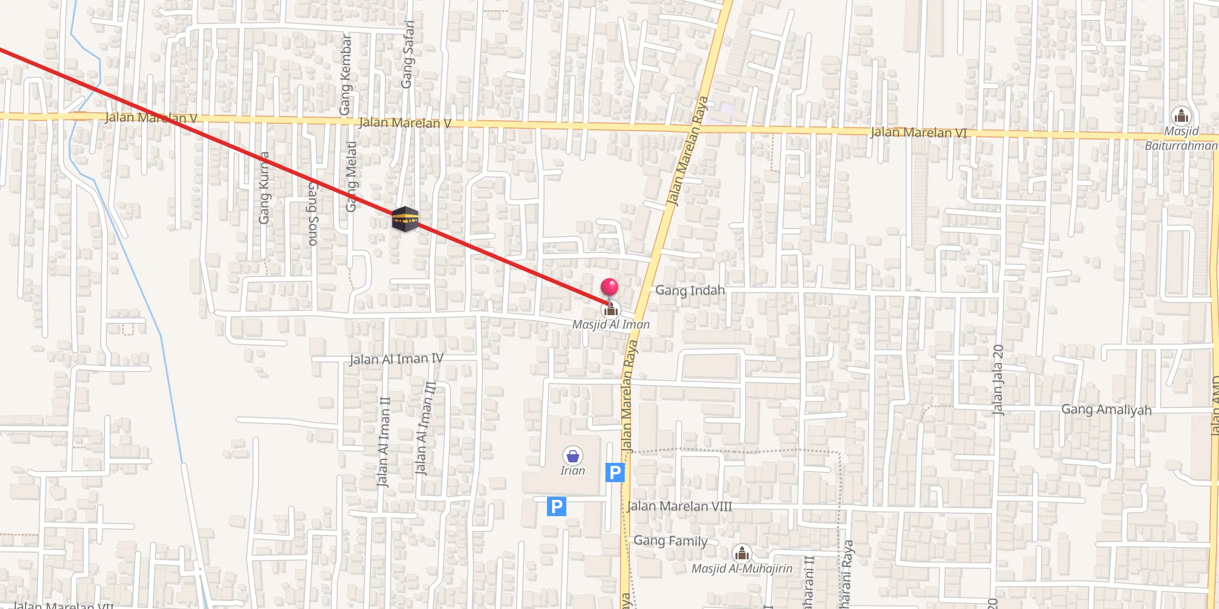Carte de localisation : Masjid Al Iman