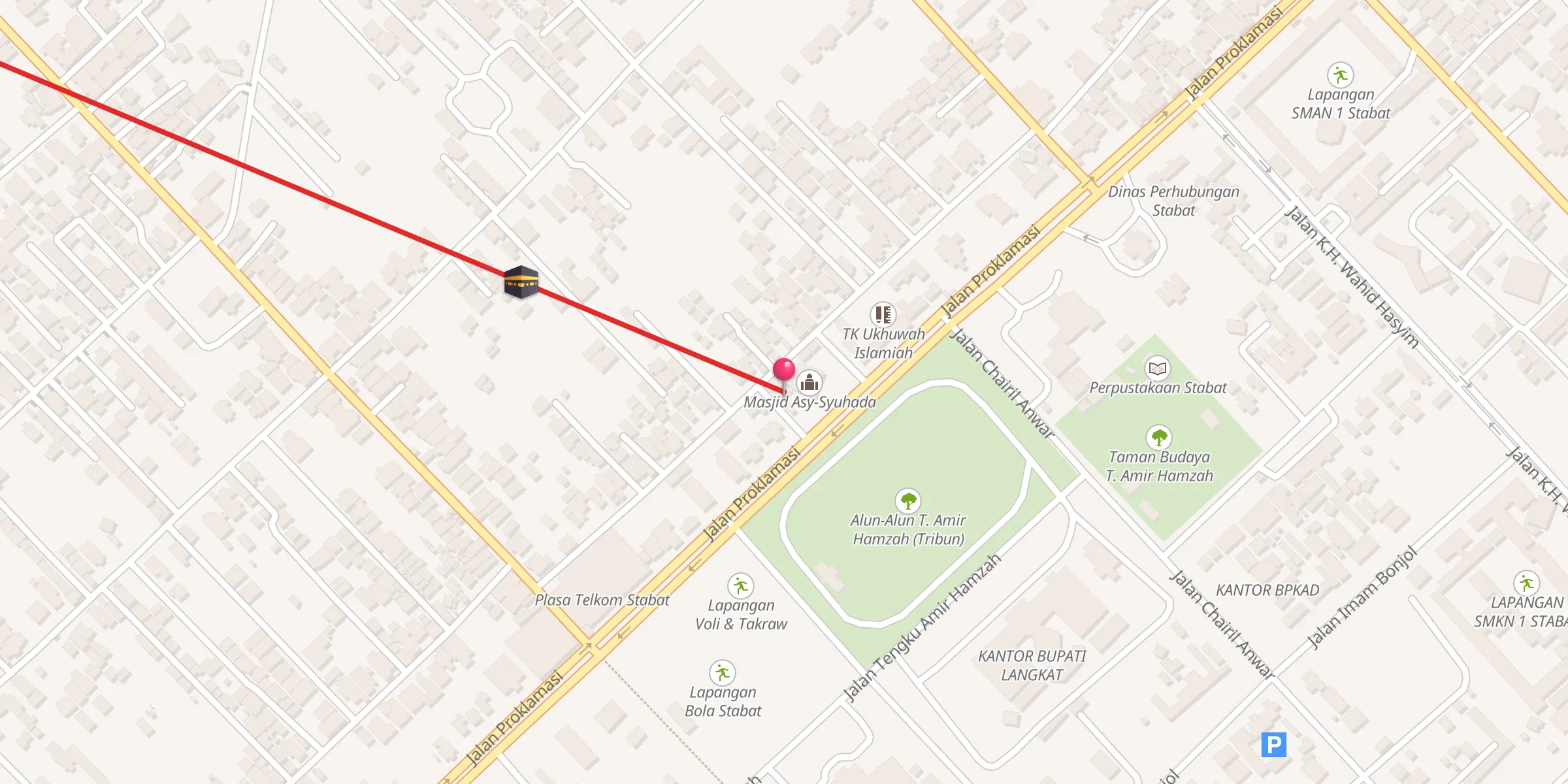 Carte de localisation : Tempat Wudhu