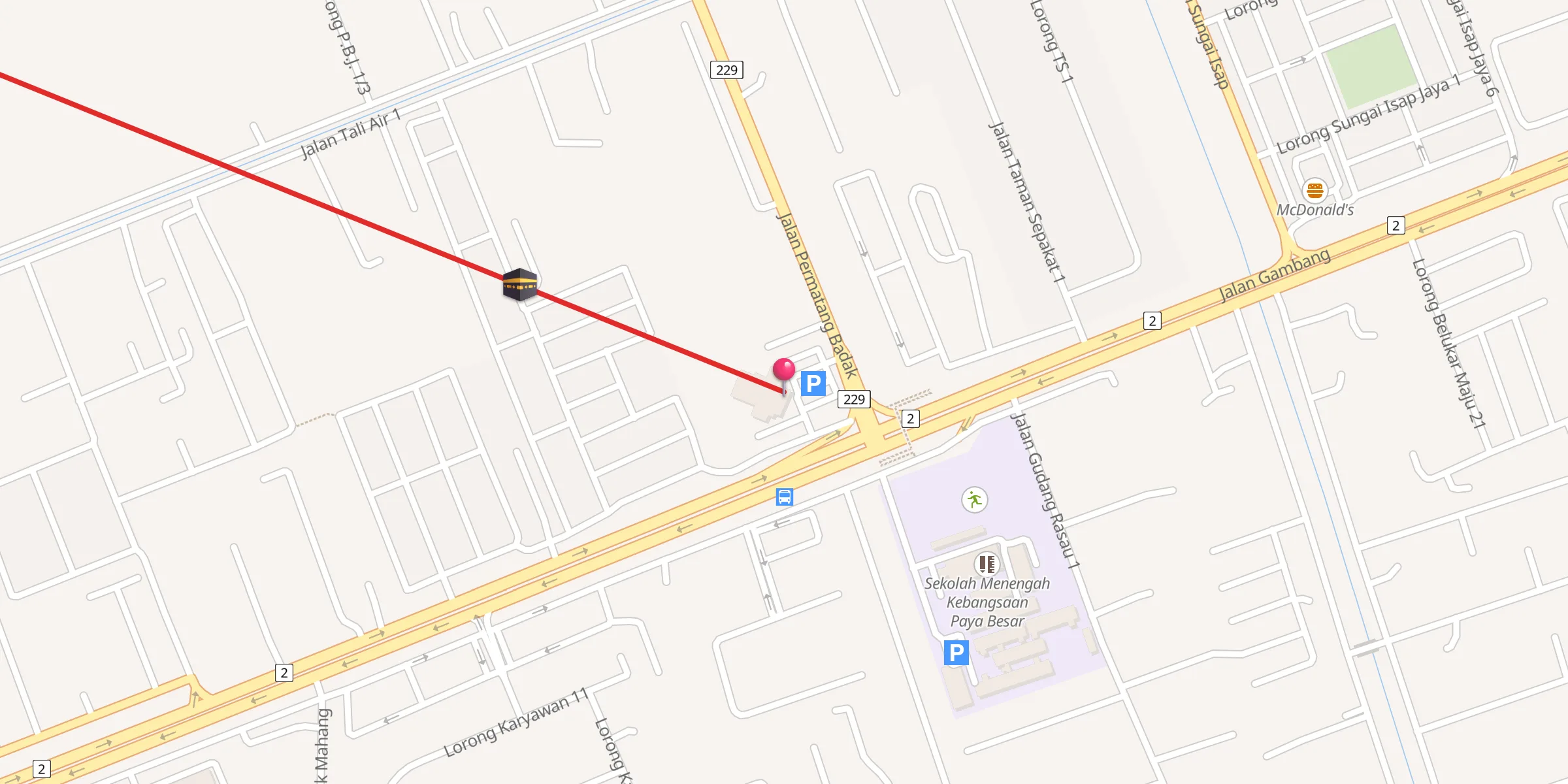 Carte de localisation : Masjid Al-Hidayah Permatang Badak