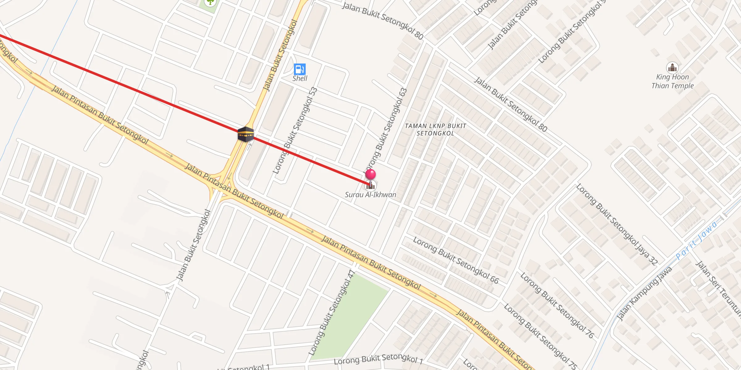Carte de localisation : Surau Al-Ikhwan