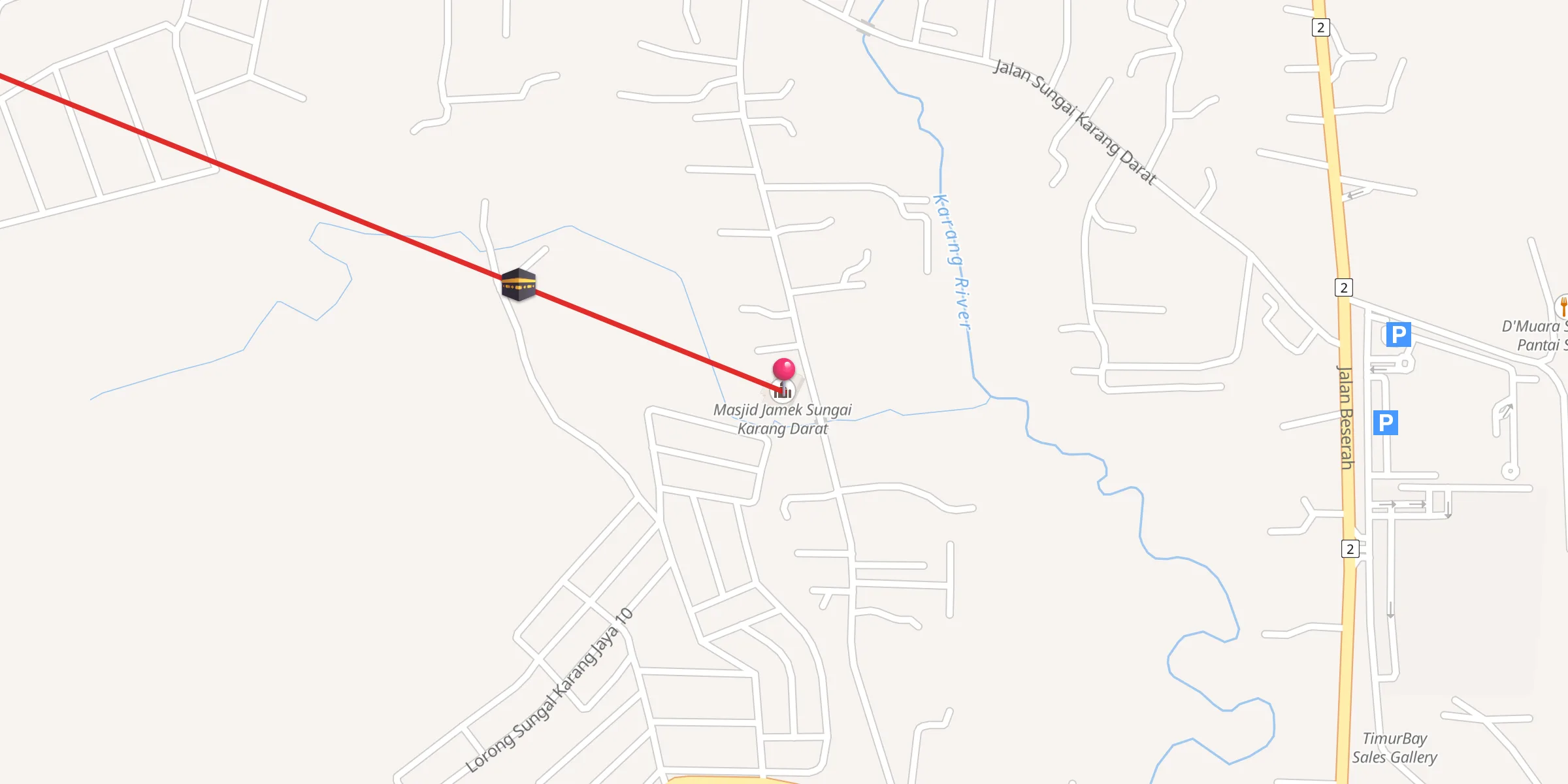 Carte de localisation : Masjid Jamek Sungai Karang Darat