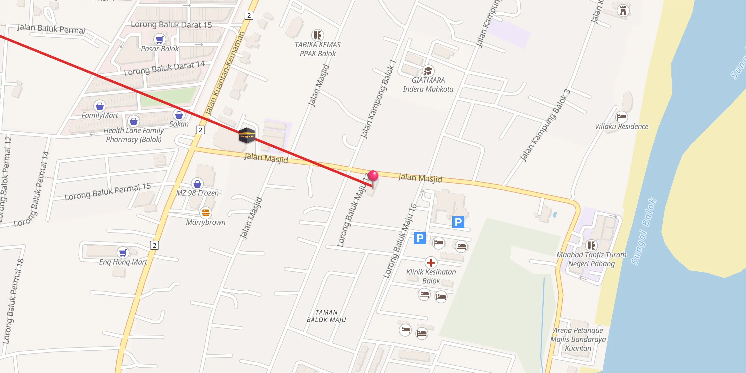 Carte de localisation : Surau Al-Amin