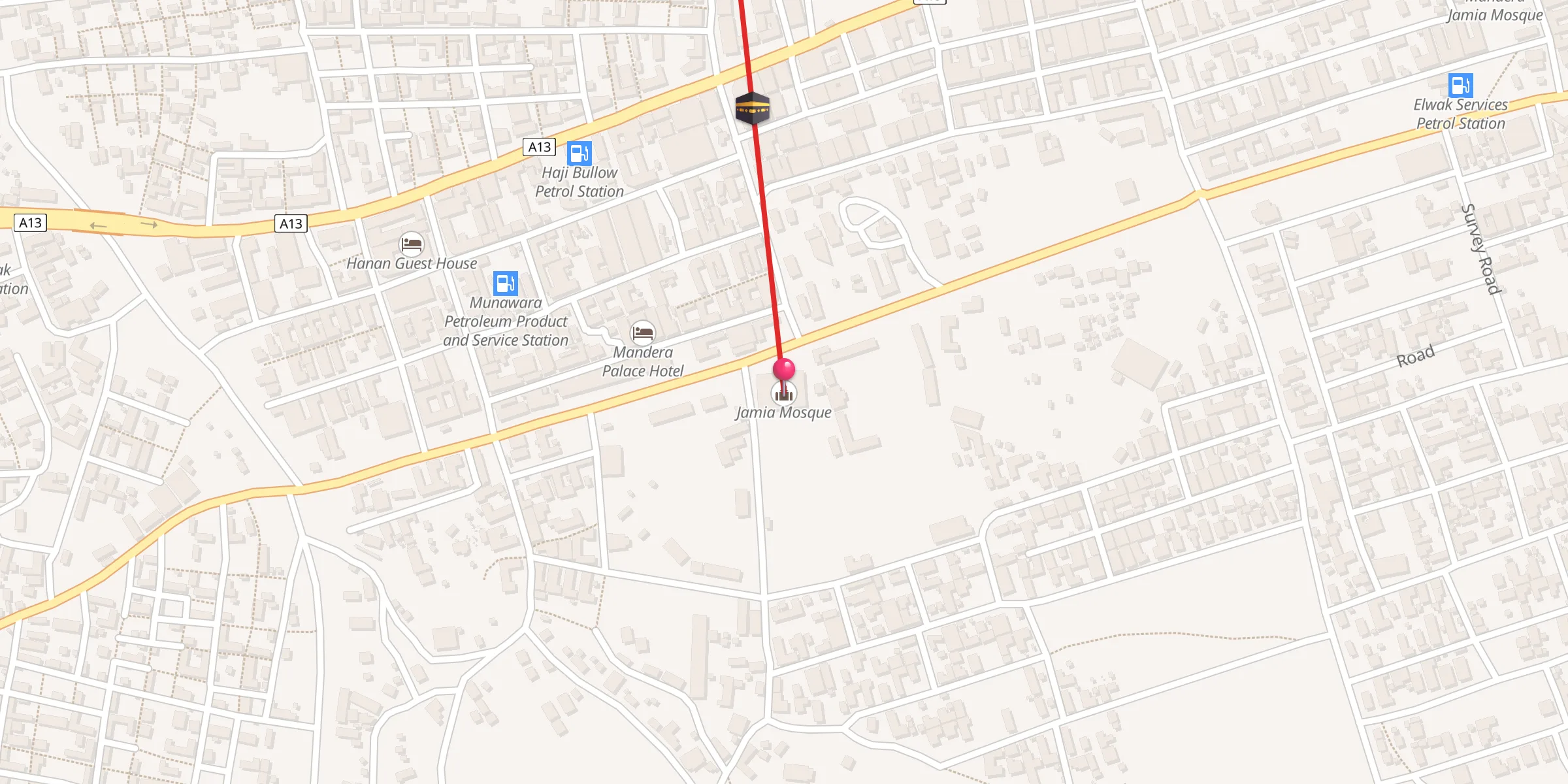 Carte de localisation : Jamia Mosque