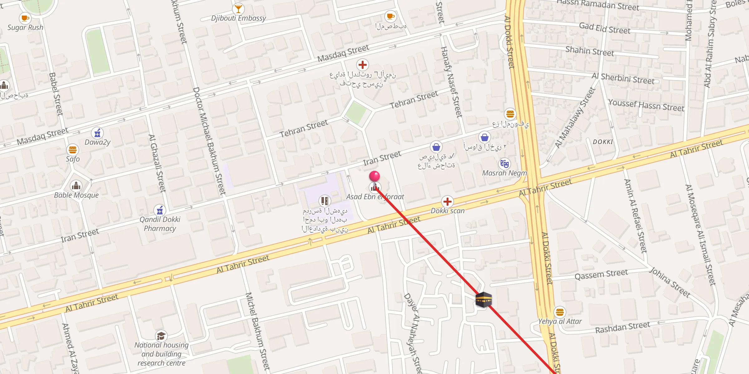Carte de localisation : Asad Ebn el foraat
