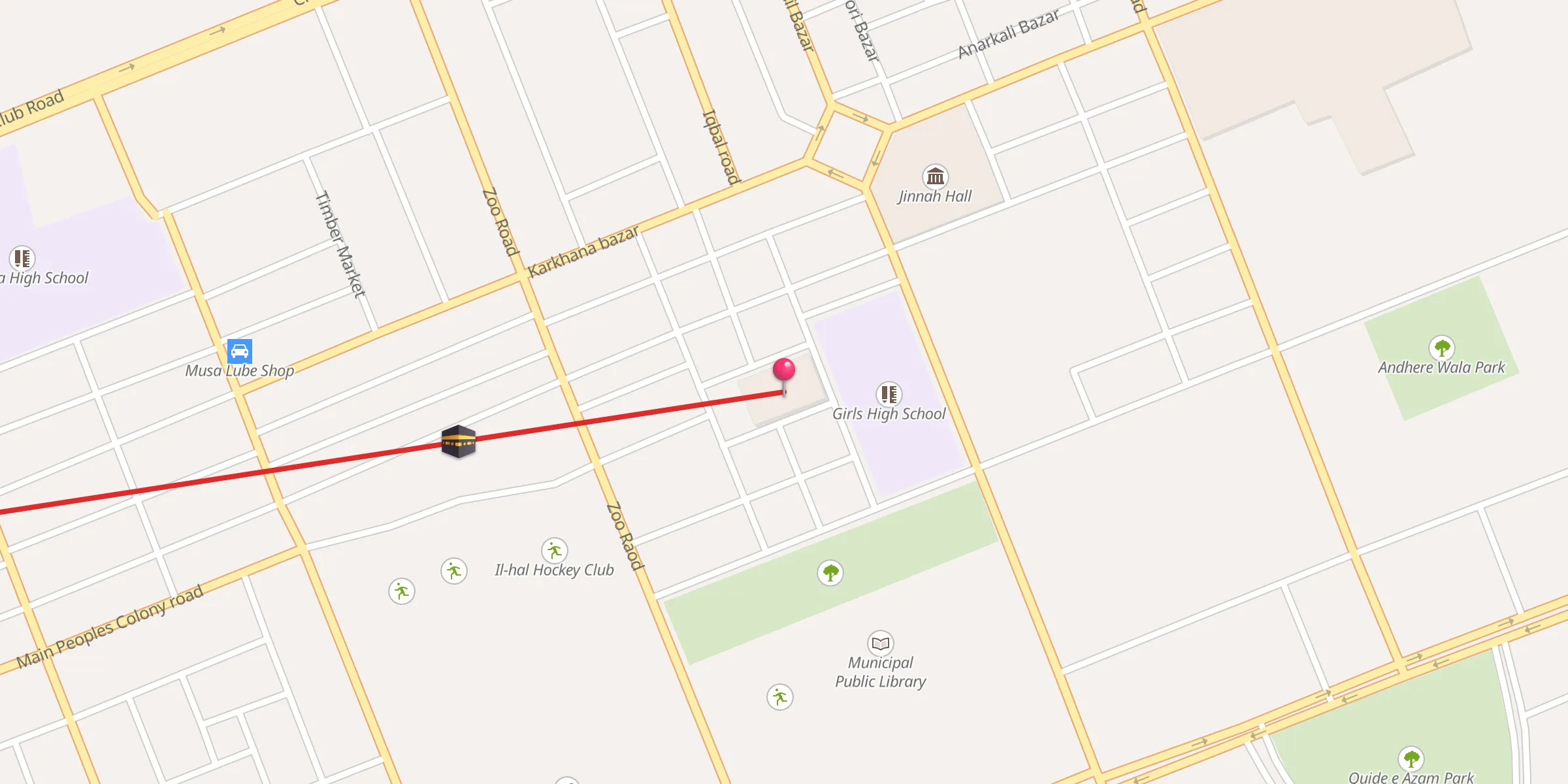 Carte de localisation : Ghausia Wali Masjid